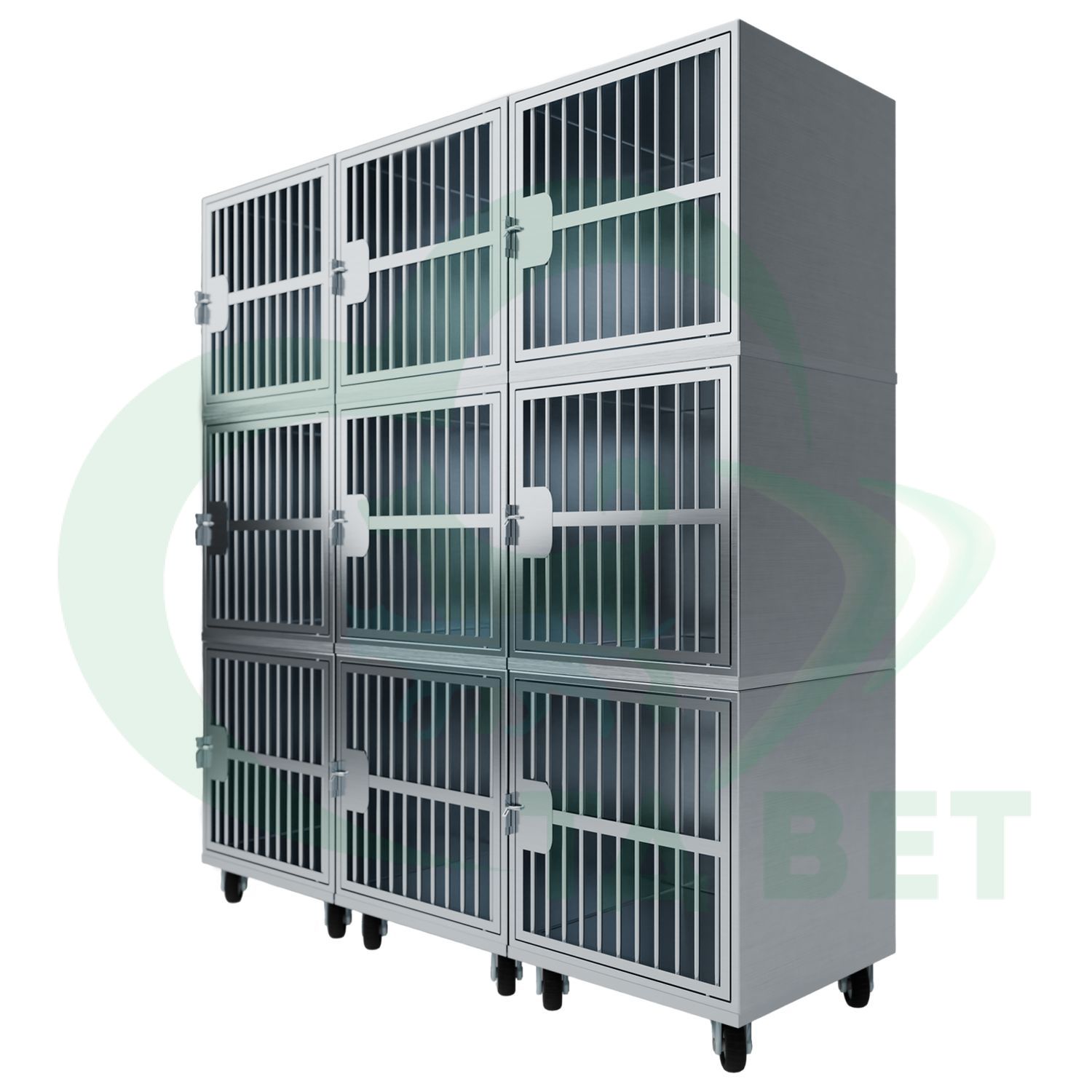 ТД ВЕТ Optima 9 Модуль на 9 клеток 1800х600х1860(1960) мм с колесами