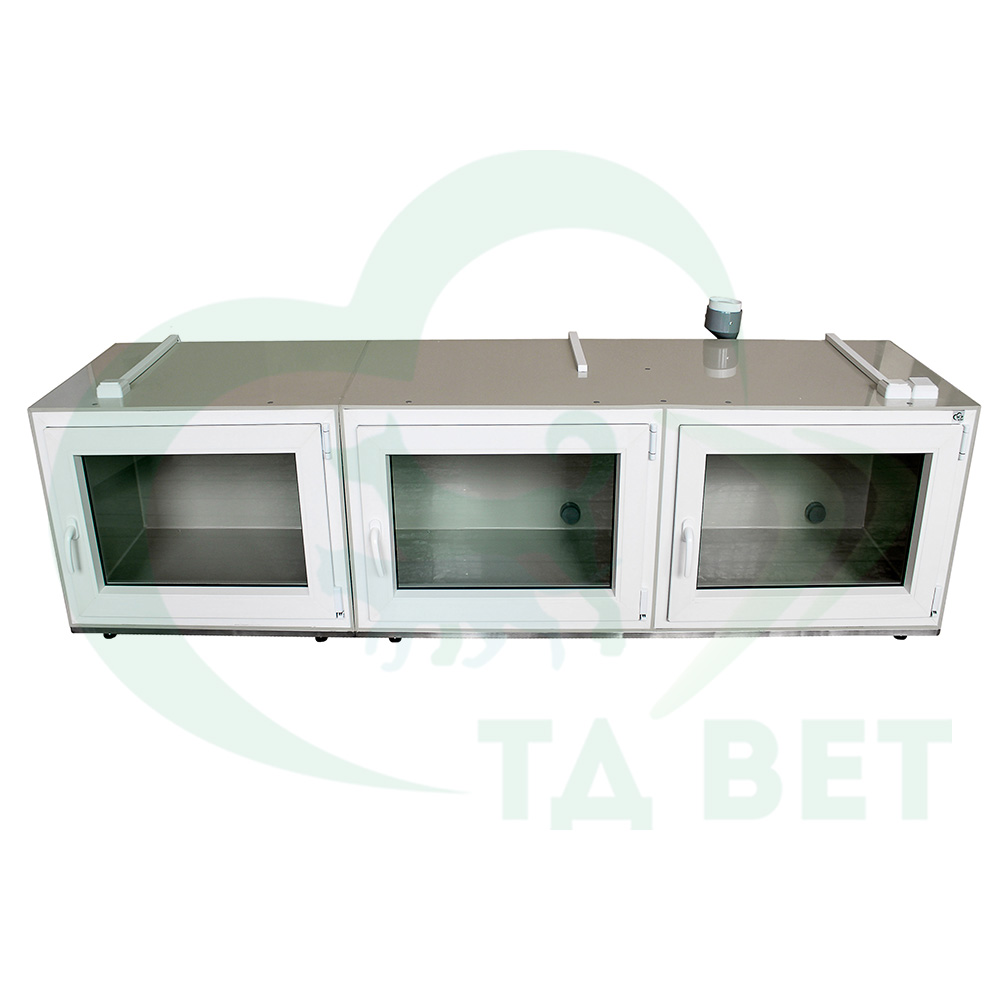 ТД ВЕТ Модуль из трех клеток для инфекционнного стационара, 2390х600х640h