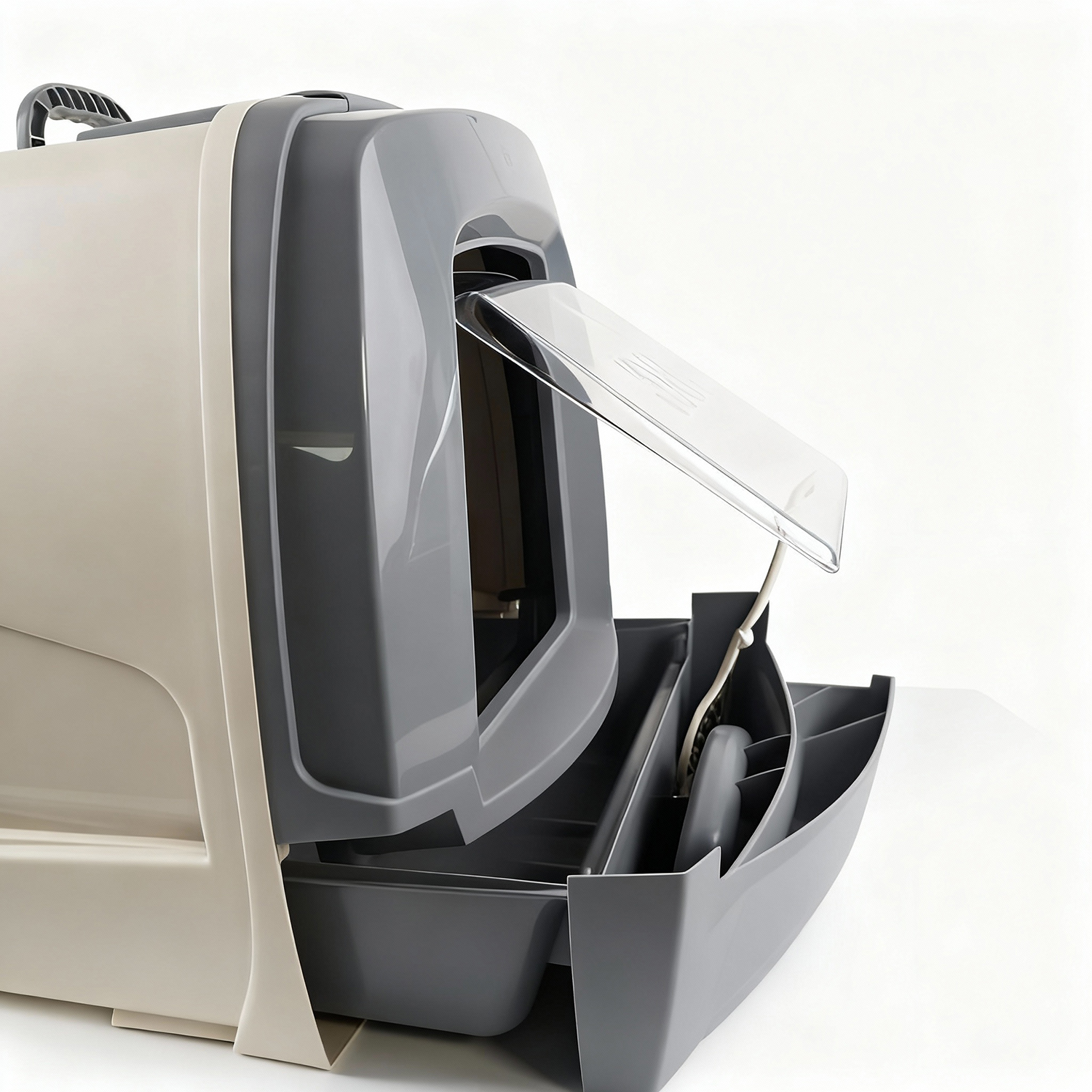 Био-туалет MPS 80'S MAXI для крупных кошек с выдвижным лотком 62х47х49см, серый