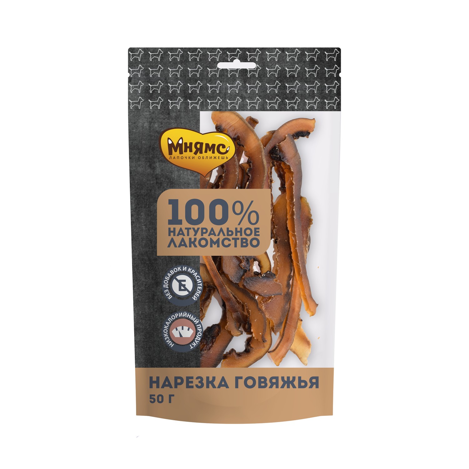 Лакомство Мнямс На каждый день для собак Нарезка говяжья 50 г