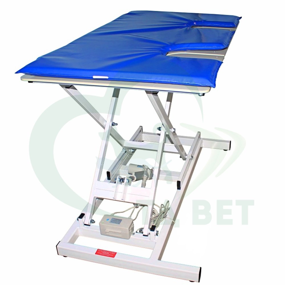 ТД ВЕТ Стол для УЗИ с откидными дверцами VETBOT-75 стол-ца пластик, эл/прив., 1320x720x(330- 1090)h мм (коврик-накладка ) (каркас бел., пульт ручной)