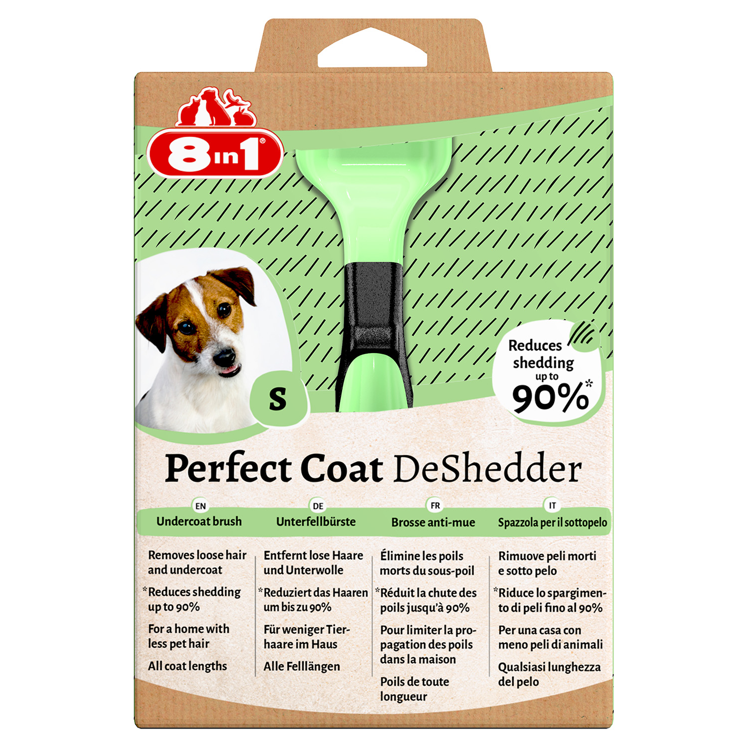 Дешеддер 8in1 Perfect Coat для собак мелких пород, размер S