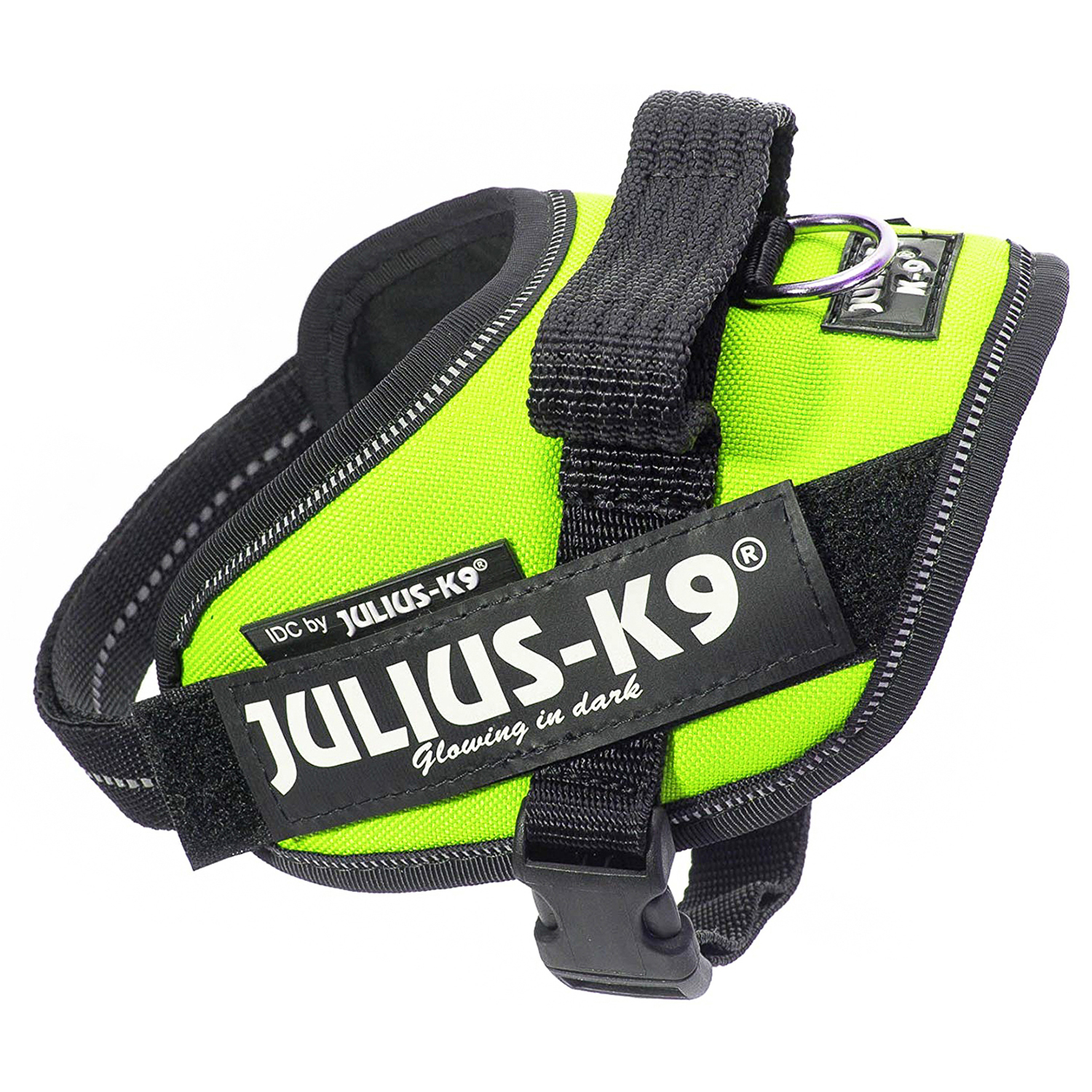 JULIUS-K9 шлейка для собак IDC®-Powerharness Mini-Mini (40-53см/ 4-7кг), зеленый неон СКИДКА 50%