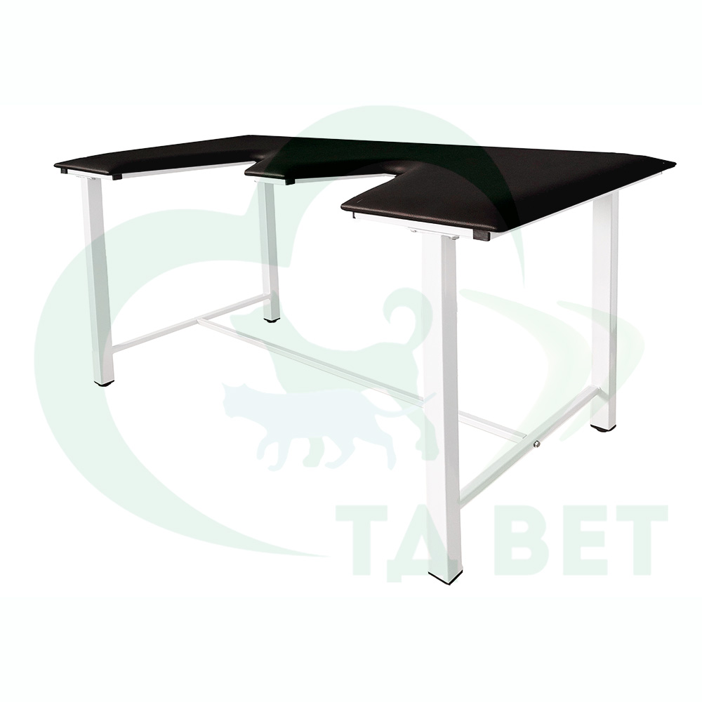 ТД ВЕТ Стол ветеринарный СВУ-5 для УЗИ, 1320x720x900, каркас белый, черная обивка