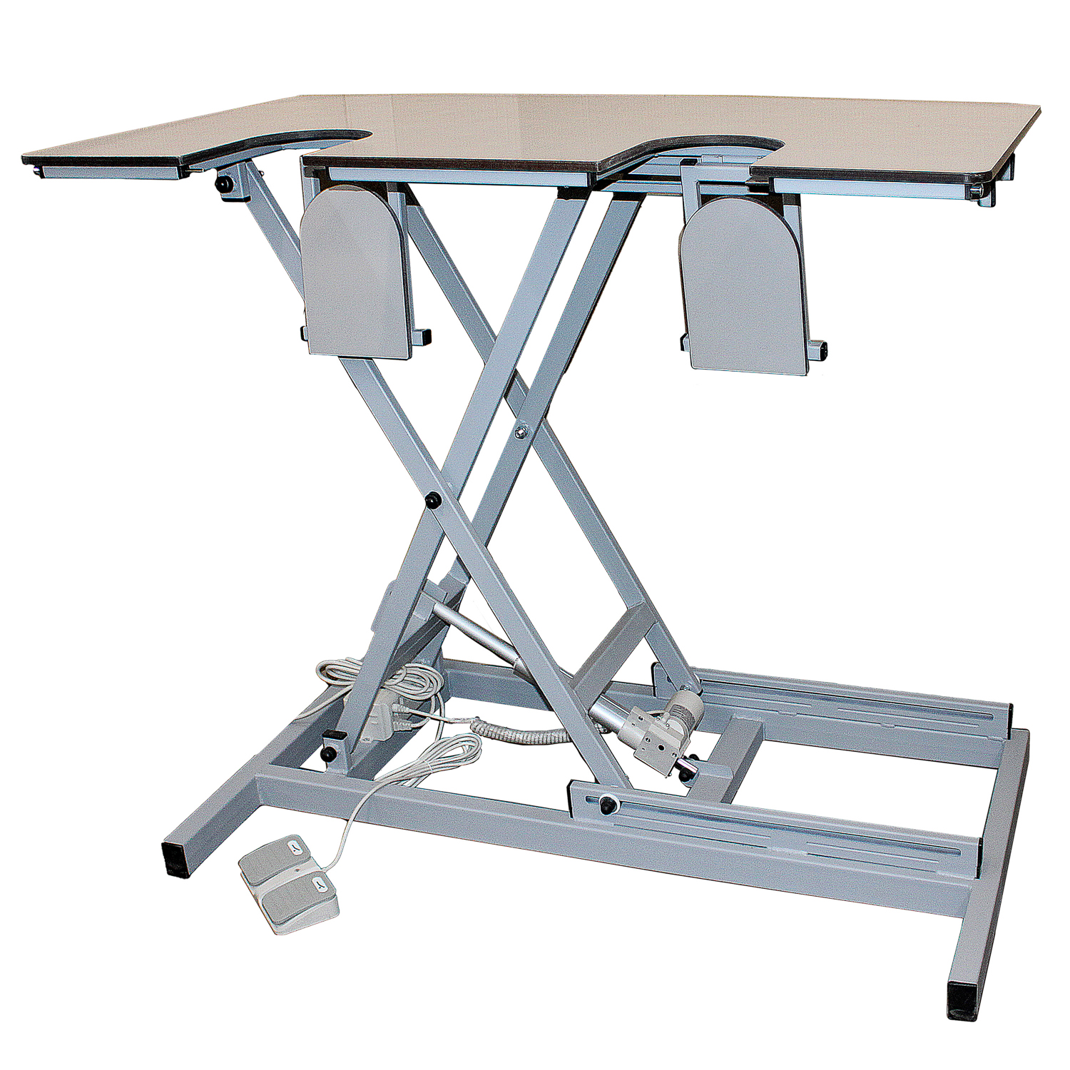 ТД ВЕТ Стол для УЗИ с откидными дверцами VETBOT-75 столешница HPL 1320x720x(330-1090)h (каркас MUAR, пульт ножной)