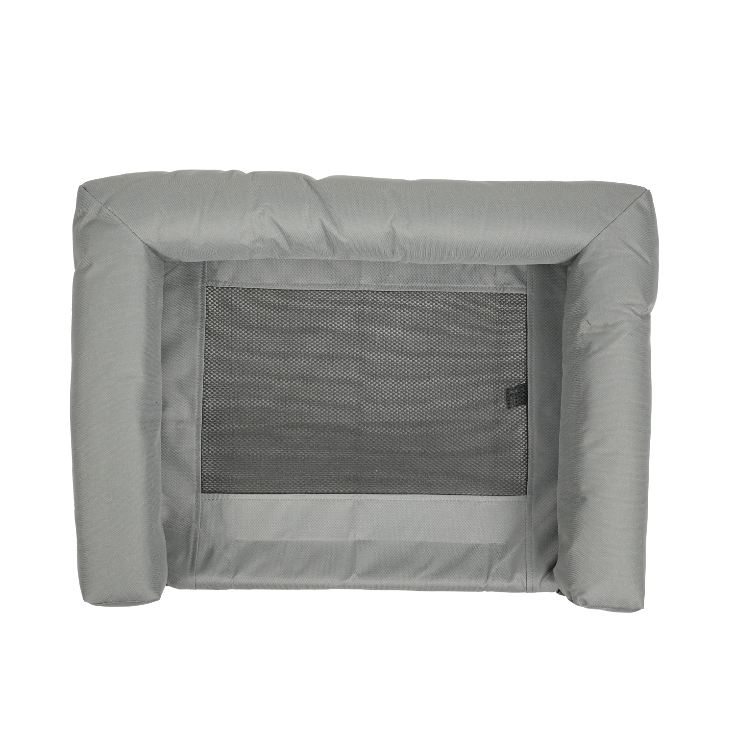 Лежанка-шезлонг каркасная для собак Mr.Kranch Elevated с мягкими бортиками средняя 81х63х27 см серая