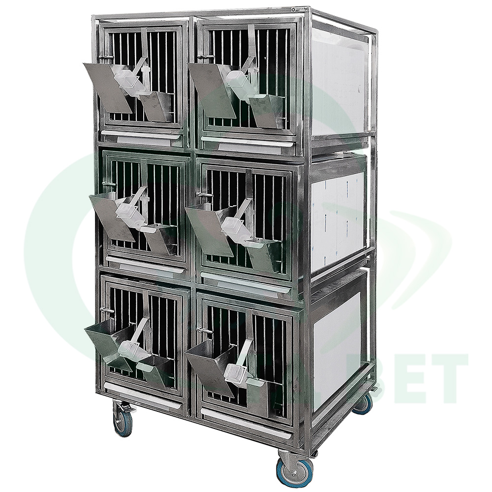 ТД ВЕТ Модуль из 6 клеток из нерж. стали, 940х650х1720(1880)h