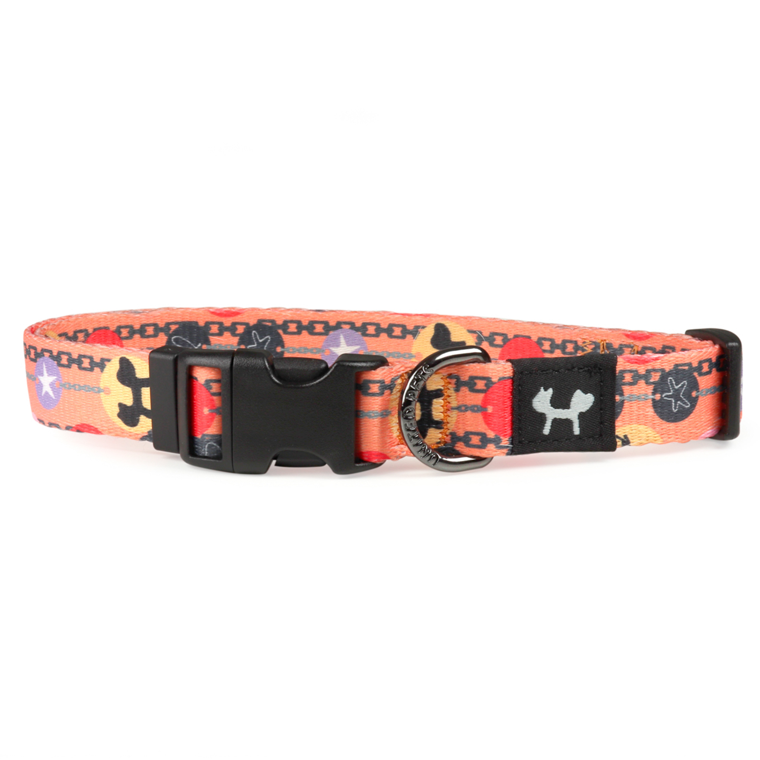 Ошейник United Pets для собак Complete me Forever M 34-56/2 см, оранжевый с рисунком