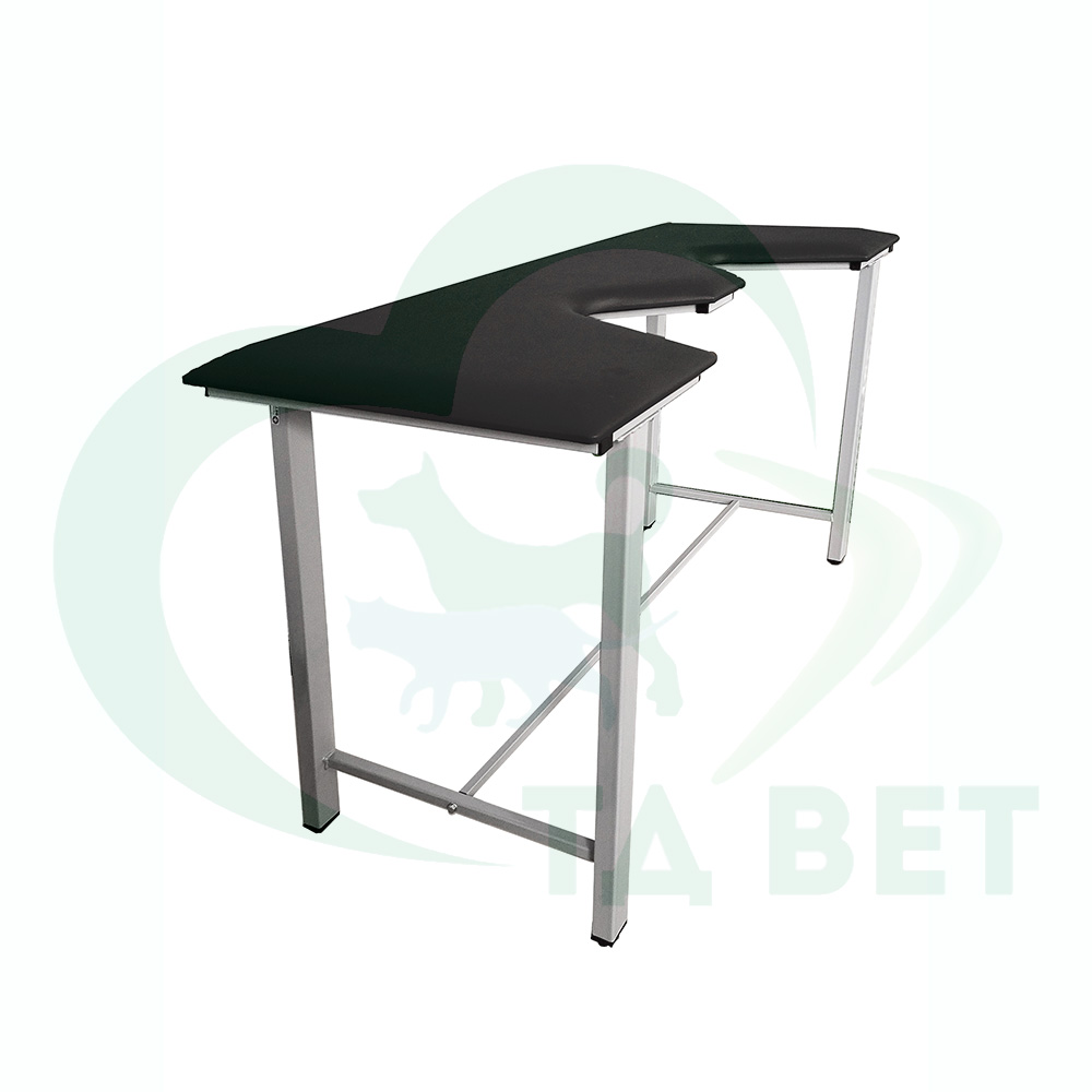 ТД ВЕТ Стол ветеринарный СВУ-5 для УЗИ, 1320x720x900, каркас серый, черная обивка