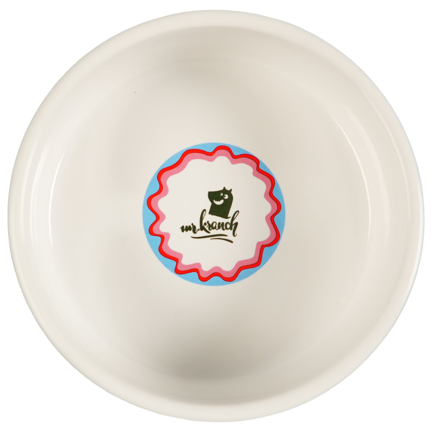 Миска Mr.Kranch керамическая для собак 420 мл Чао Белла голубая