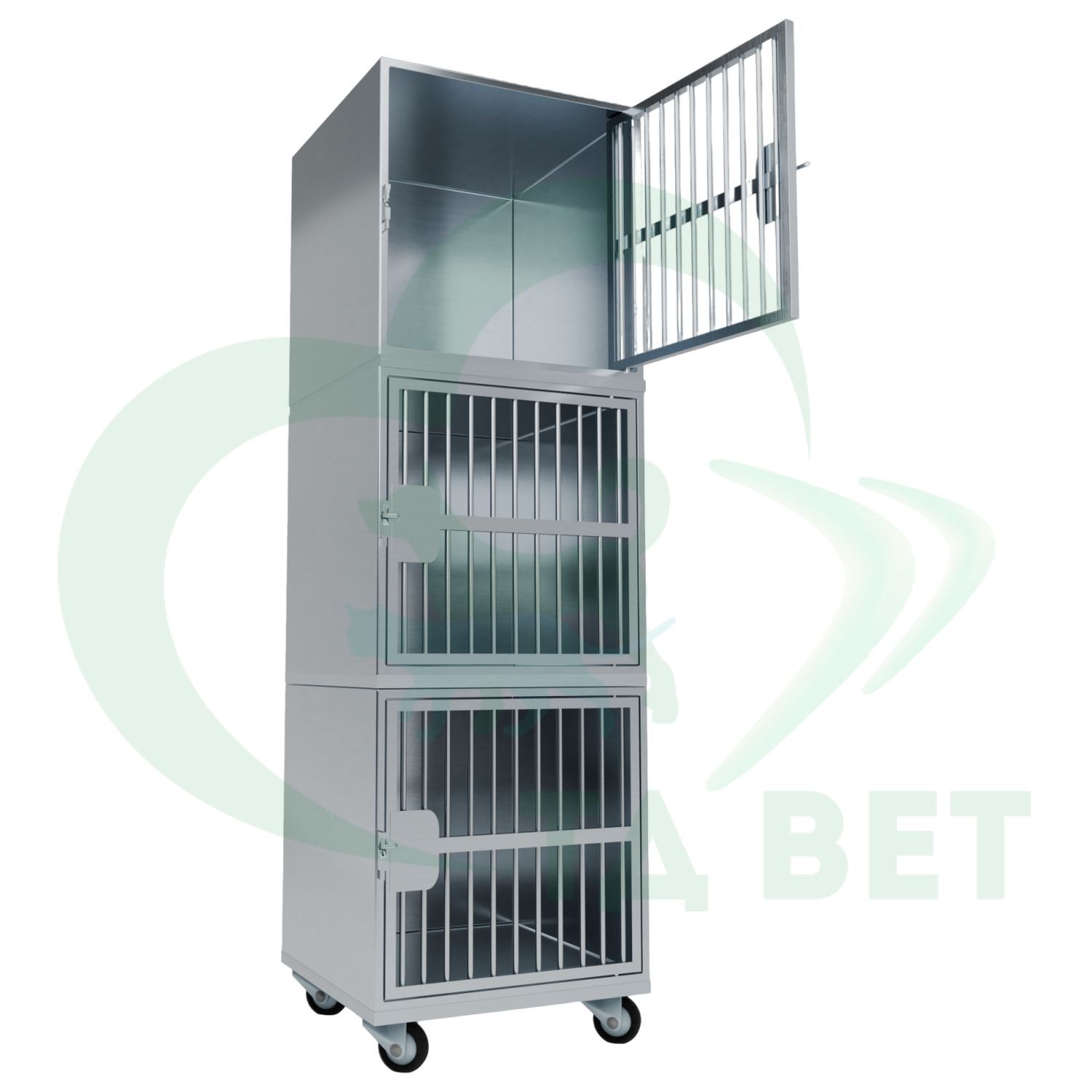 ТД ВЕТ Optima 3 Модуль на 3 клетки 600х600х1860(1960) мм с колесами.