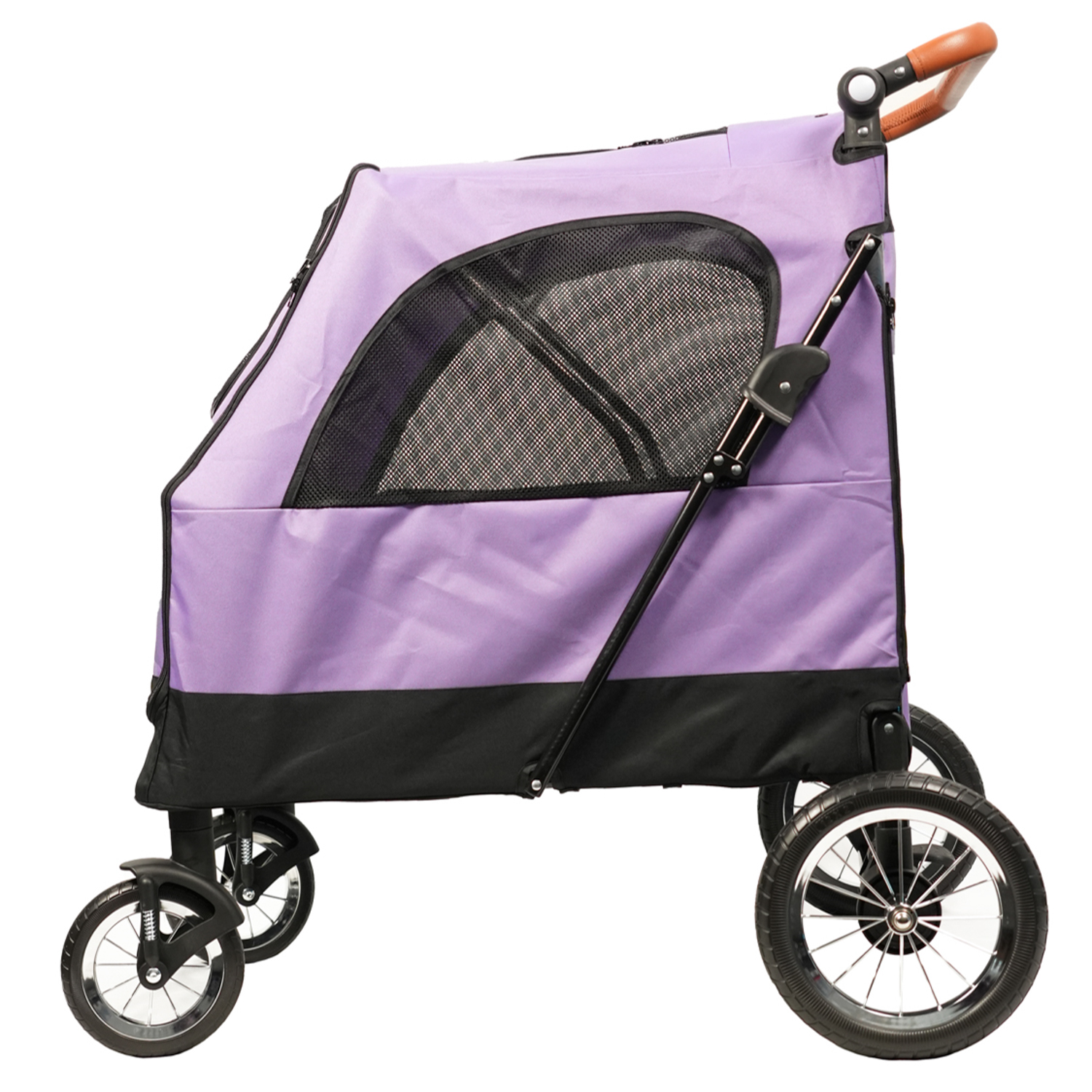 Коляска прогулочная Mr.Kranch для собак и кошек большая выставочная (макс. нагрузка 55 кг) фиолетовая