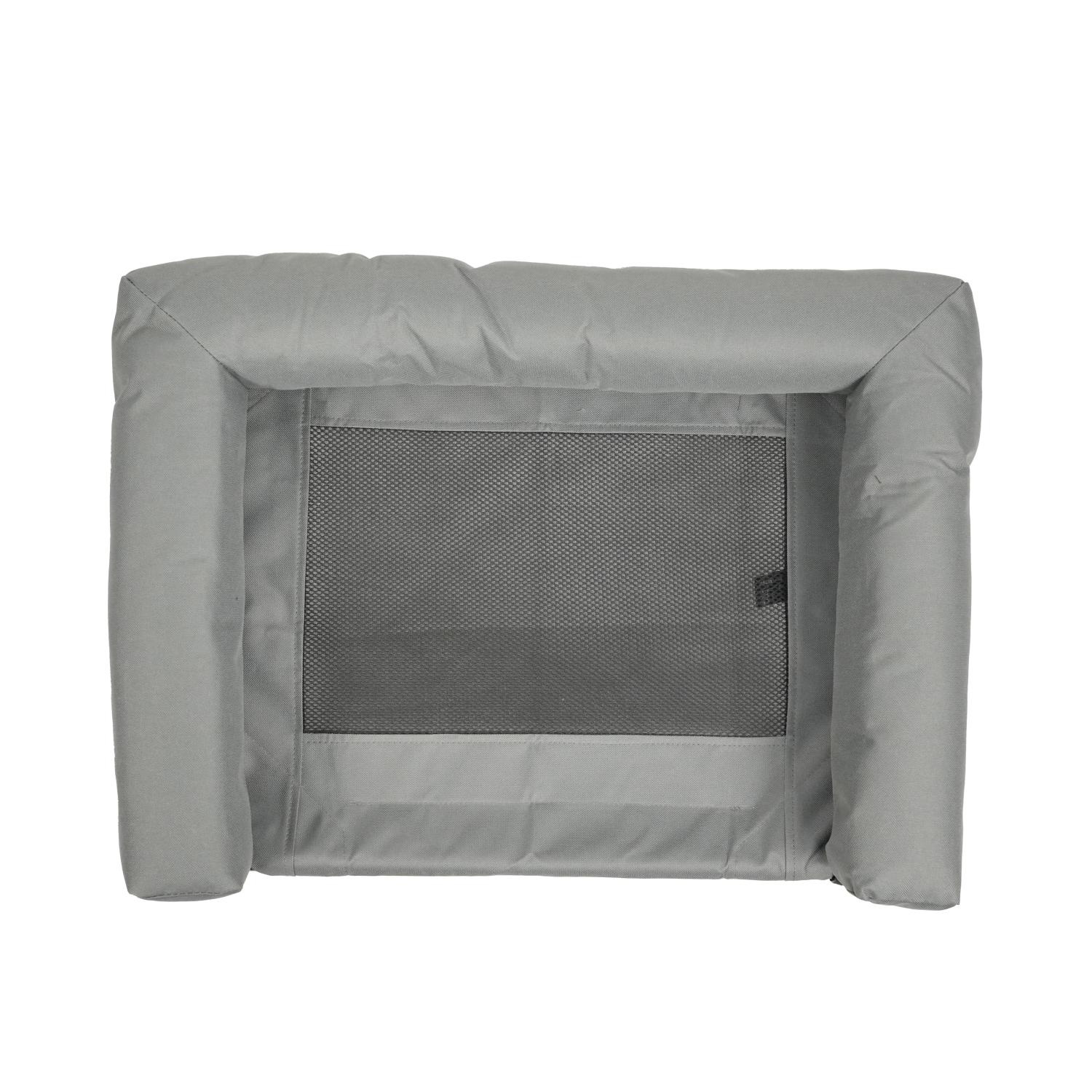 Лежанка-шезлонг каркасная для собак Mr.Kranch Elevated с мягкими бортиками малая 62х47х27 см серая