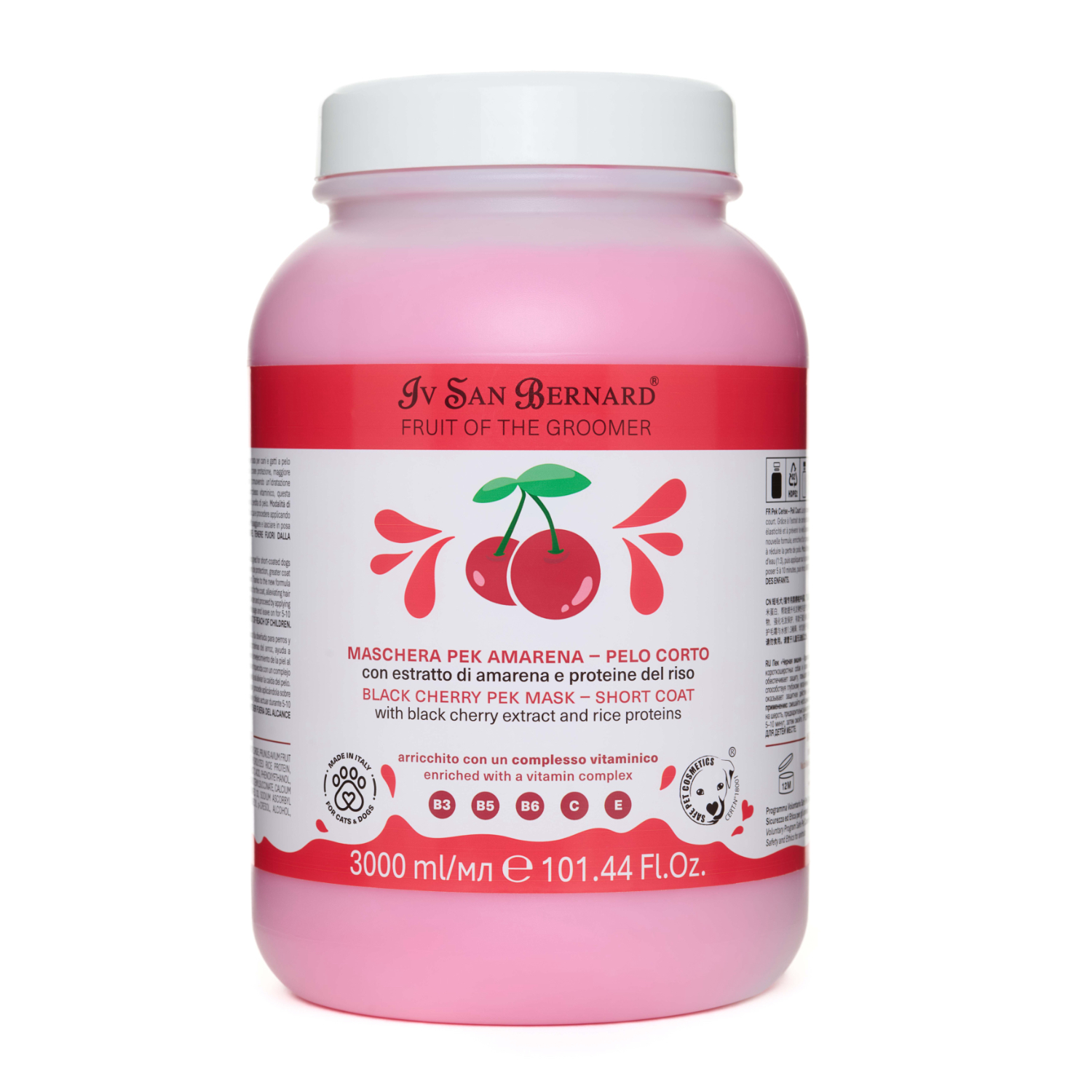 ISB Fruit of the Groomer Black Cherry маска восстанавливающая для короткой шерсти с протеинами риса 3000 мл