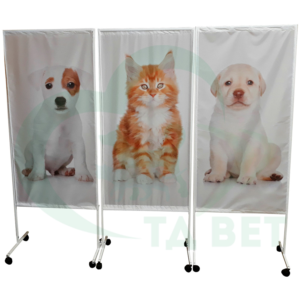 ТД ВЕТ Ширма для ветеринарного кабинета 720x420x1720h (рисунок "собака №1")