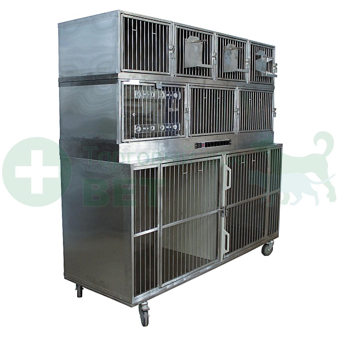 ТД ВЕТ  Модуль клеток из нерж. стали, 3х ярусный  из 9 клеток 2/3/4, 2000х700(600)х1800(1960h))