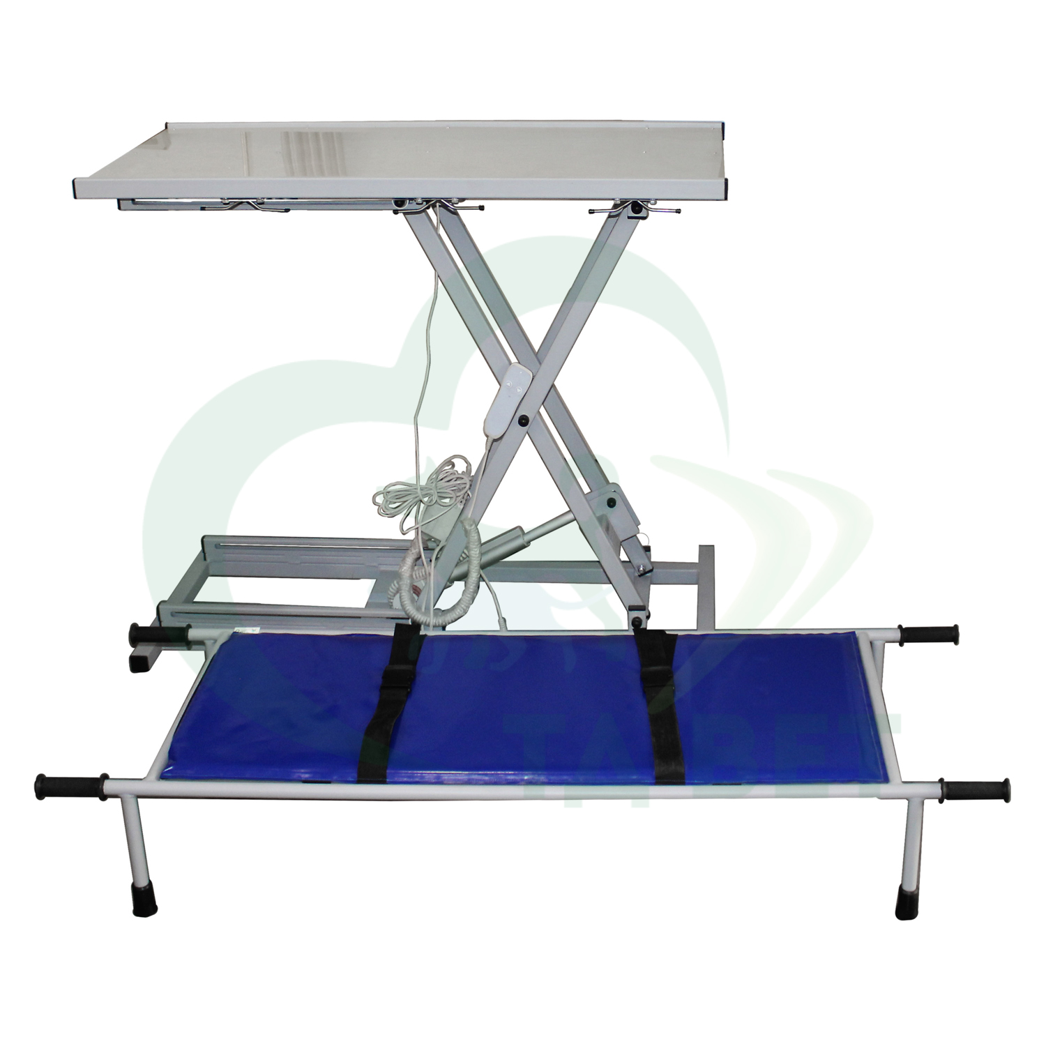 ТД ВЕТ Стол ветеринарный VETBOT-79 с носилками,1300x600x(330- 1050)h (каркас серый, пульт ручной)