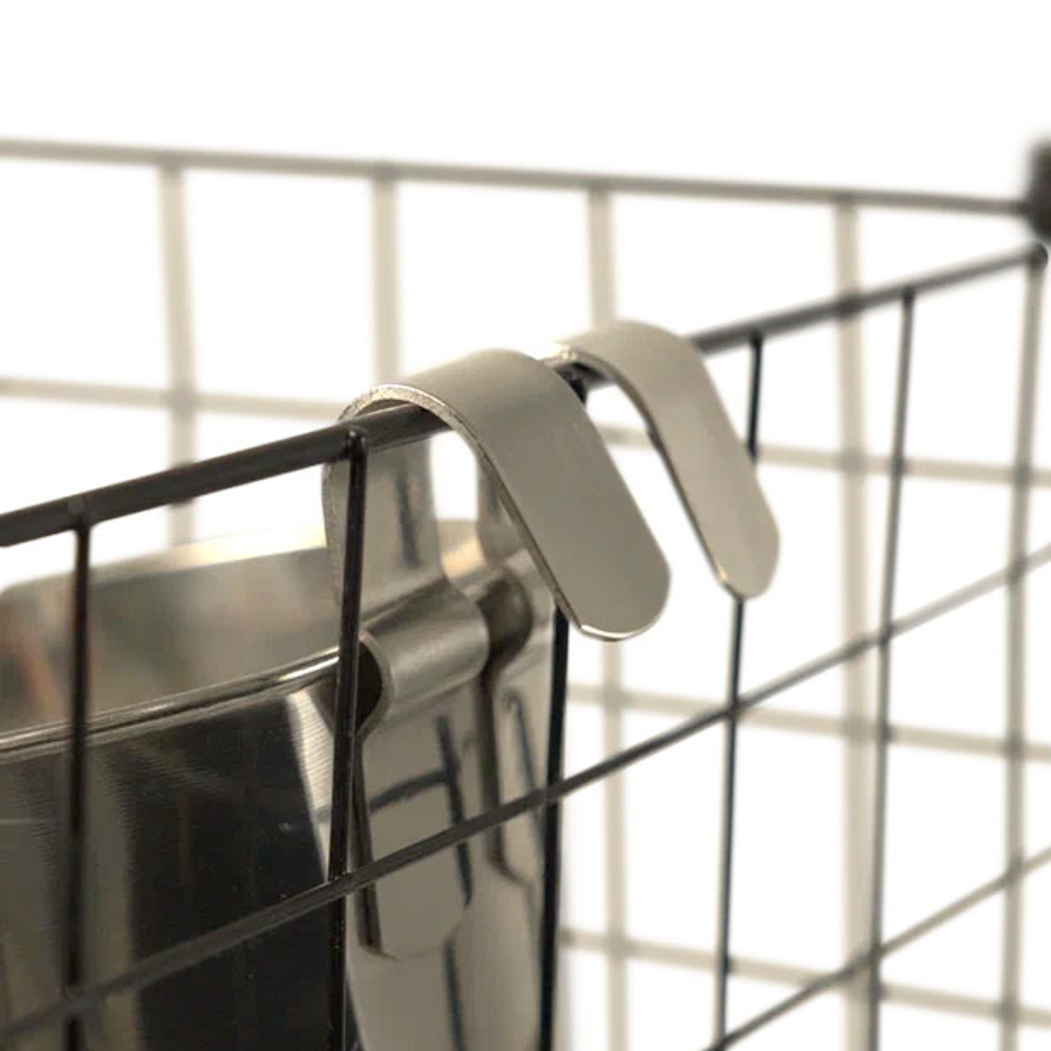 Ведро Mr.Kranch из нержавеющей стали с креплением для клеток и вольеров 1150 мл