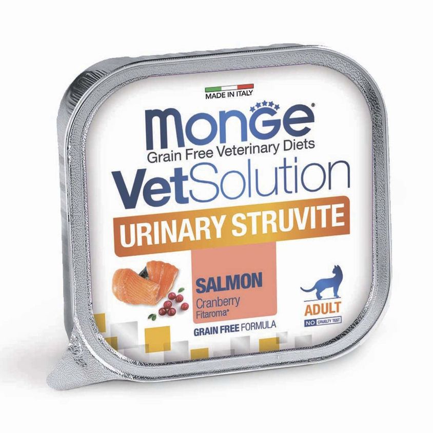 Диетический корм Monge VetSolution Cat Urinary Struvite Уринари Струвит для кошек при заболеваниях мочеполовой системы и струвитном течении МКБ 100г