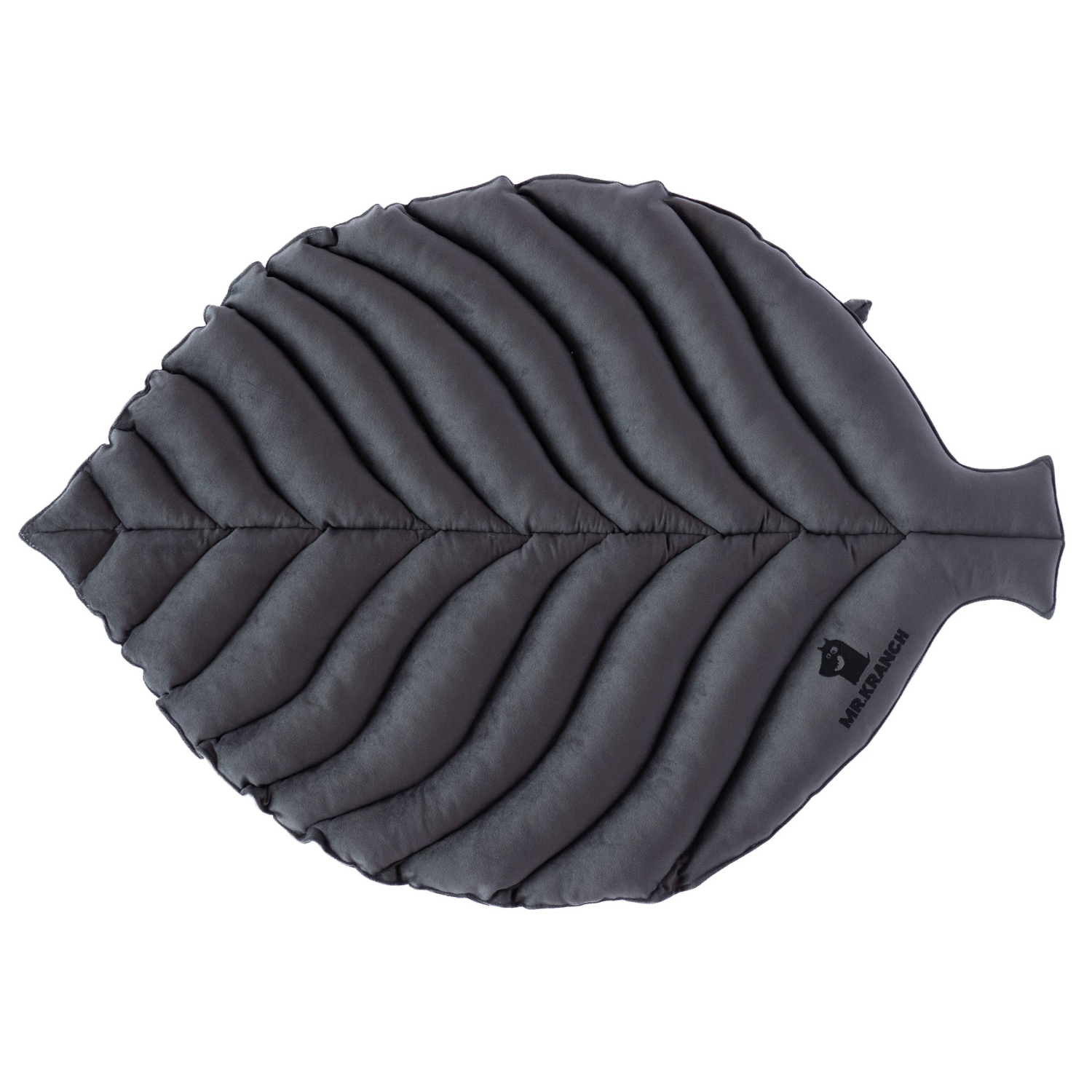 Лежанка Mr.Kranch для собак Листочек средняя размер 90х65х5см серая