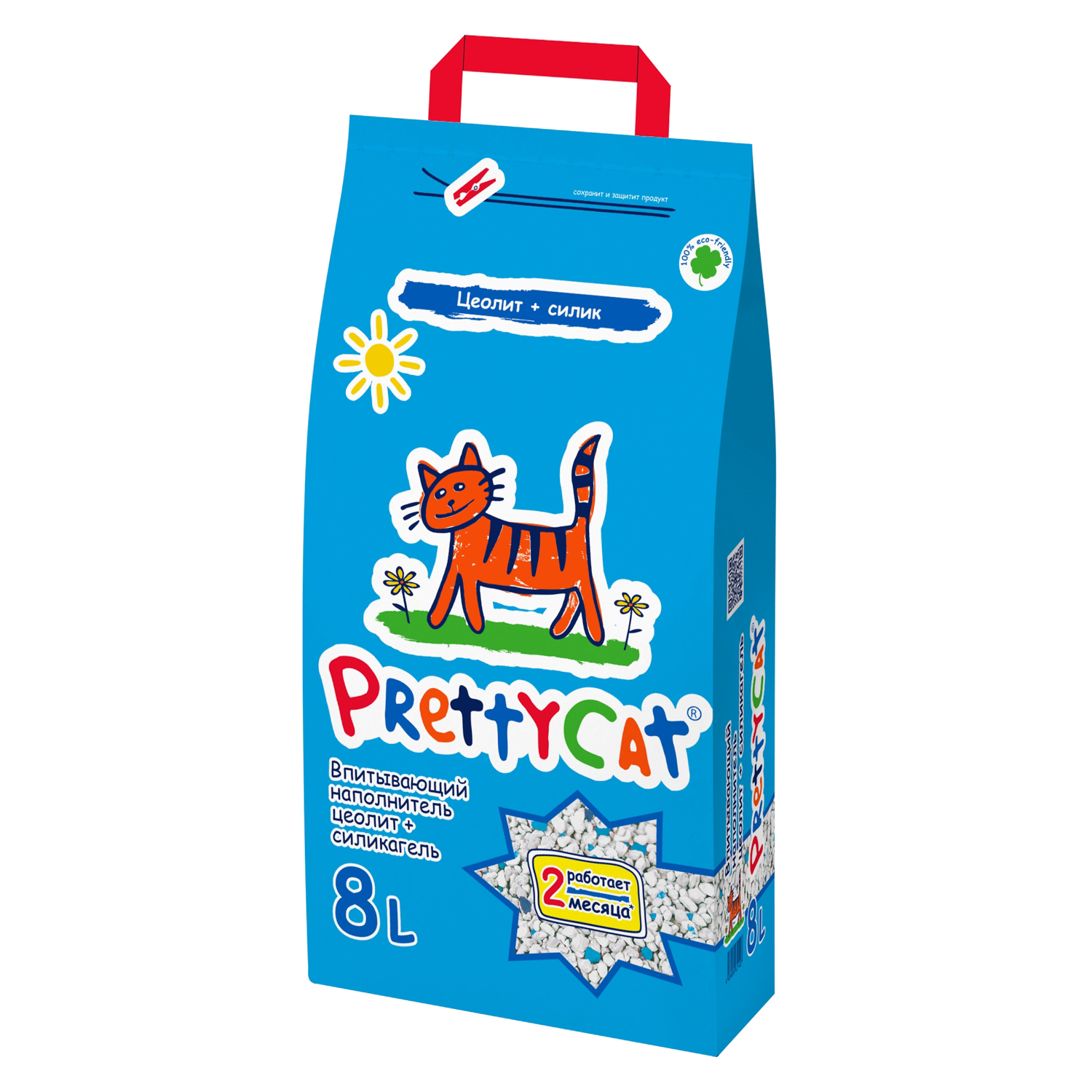 Наполнитель PrettyCat впитывающий глиняный "Naturel" 4 кг (8 л)