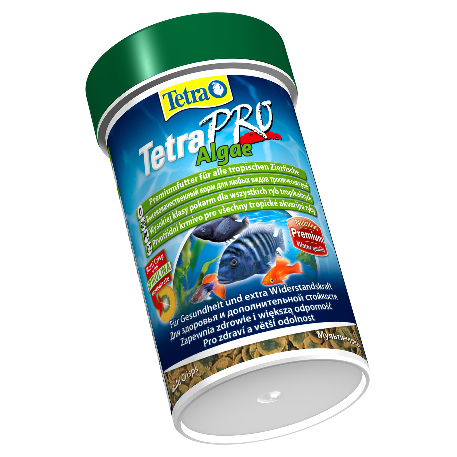 TetraPro Algae Crisps раст.корм для всех видов рыб в чипсах 100 мл