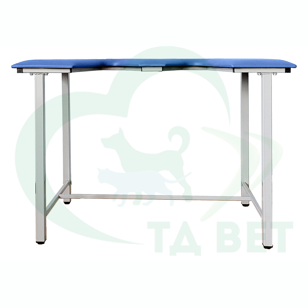 ТД ВЕТ Стол ветеринарный СВУ-5 для УЗИ, 1320x720x900, каркас серый, синяя обивка