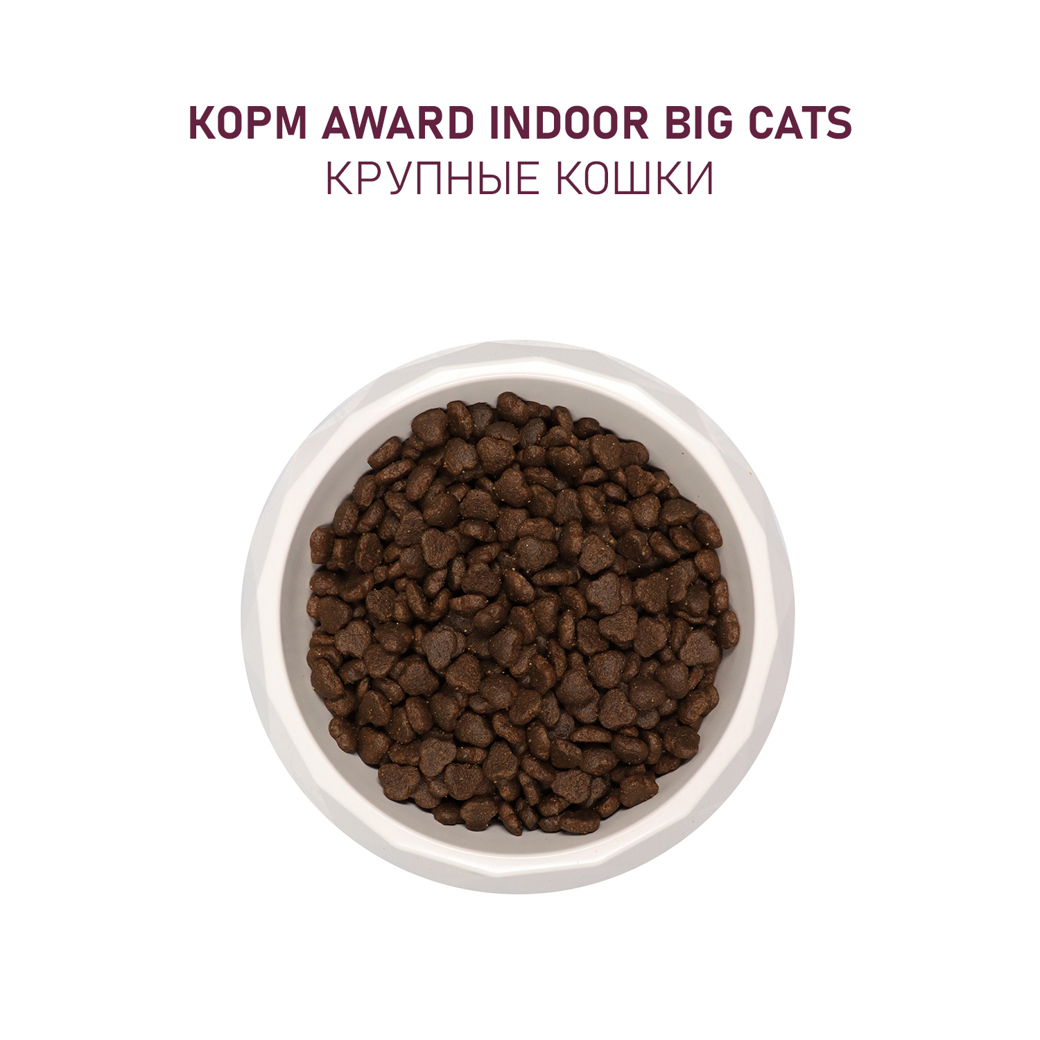 Сухой корм AWARD Indoor Big cats для взрослых домашних кошек крупных пород с говядиной и курицей с добавлением брокколи и юкки Шидигера 10кг