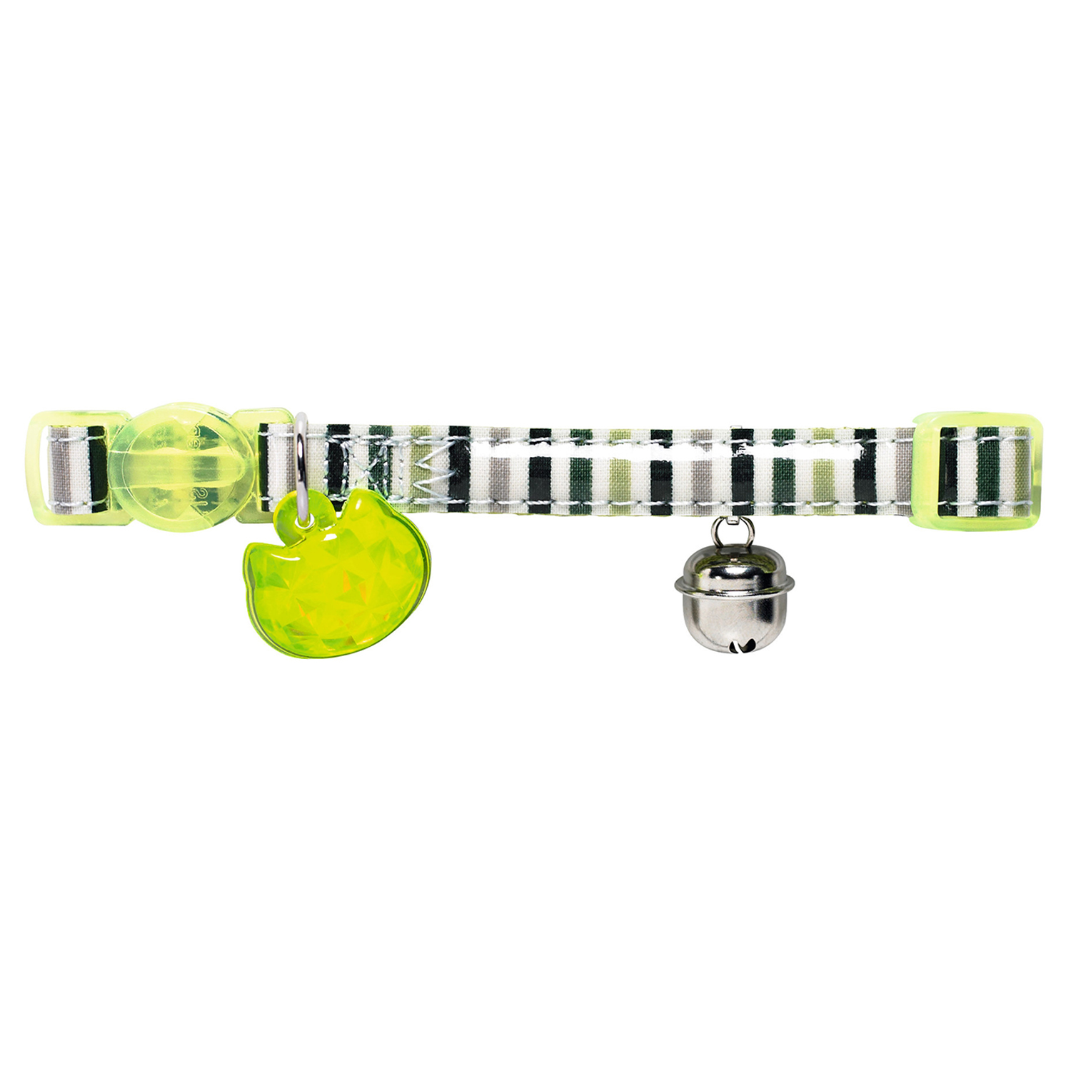 Hunter Smart ошейник для кошек Glossy Stripes лайм СКИДКА 50%