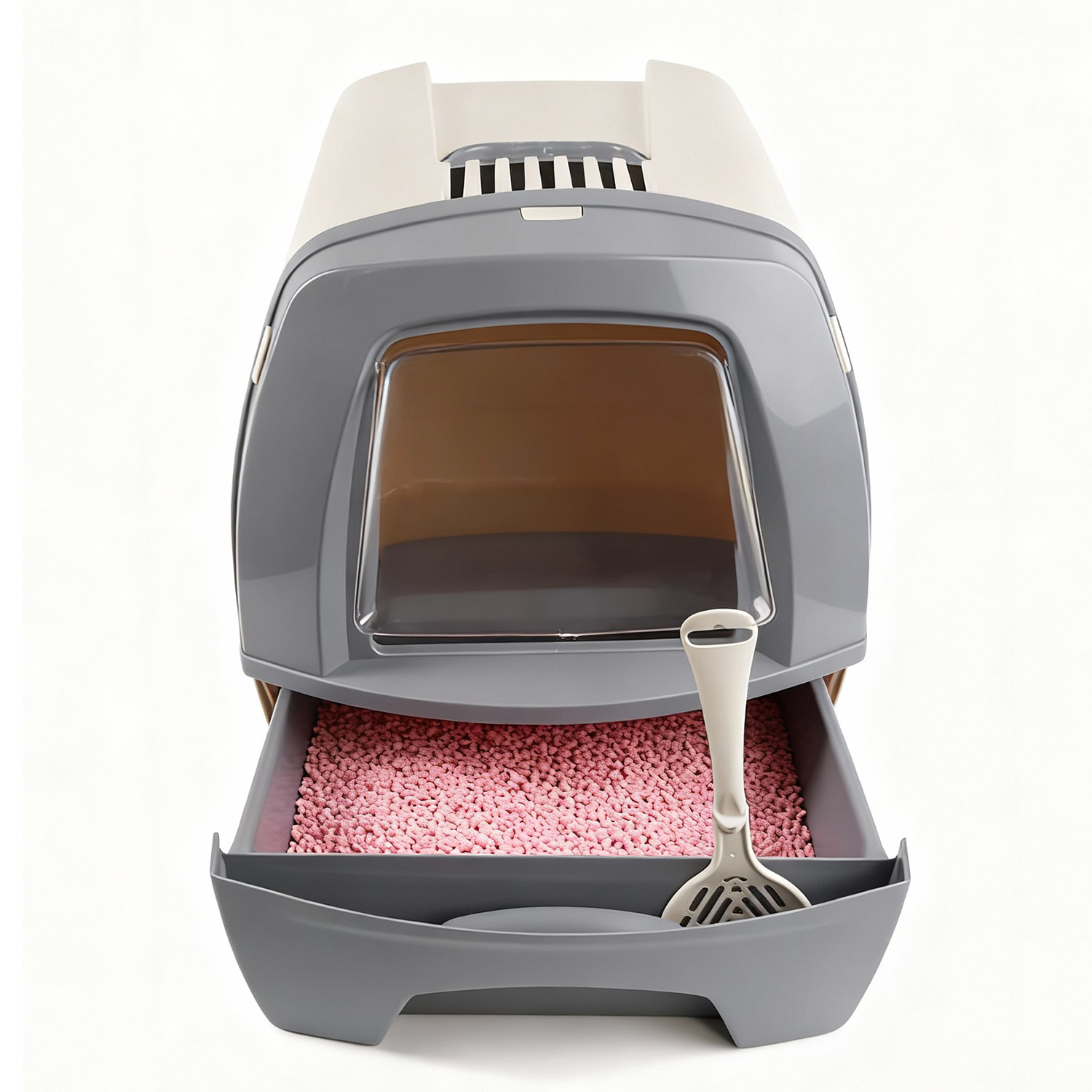 Био-туалет MPS 80'S для кошек с выдвижным лотком 50х40х42см, серый