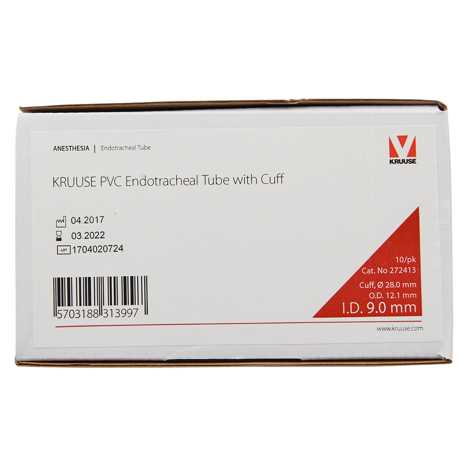 KRUUSE эндотрахеальная трубка с манжетой 9 мм