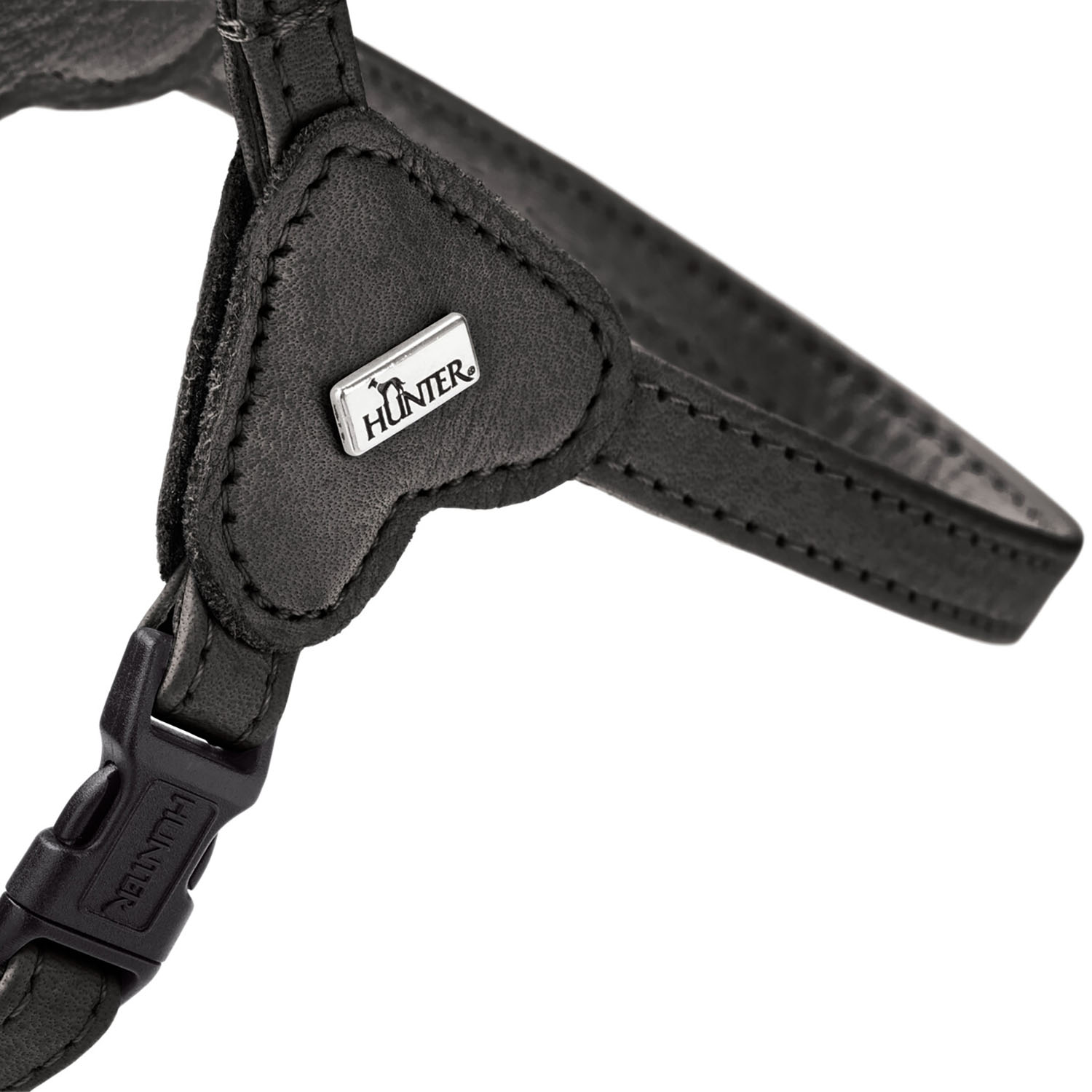 Hunter шлейка для собак Soho Mini XS-S (33-44 см), натуральная кожа, черная