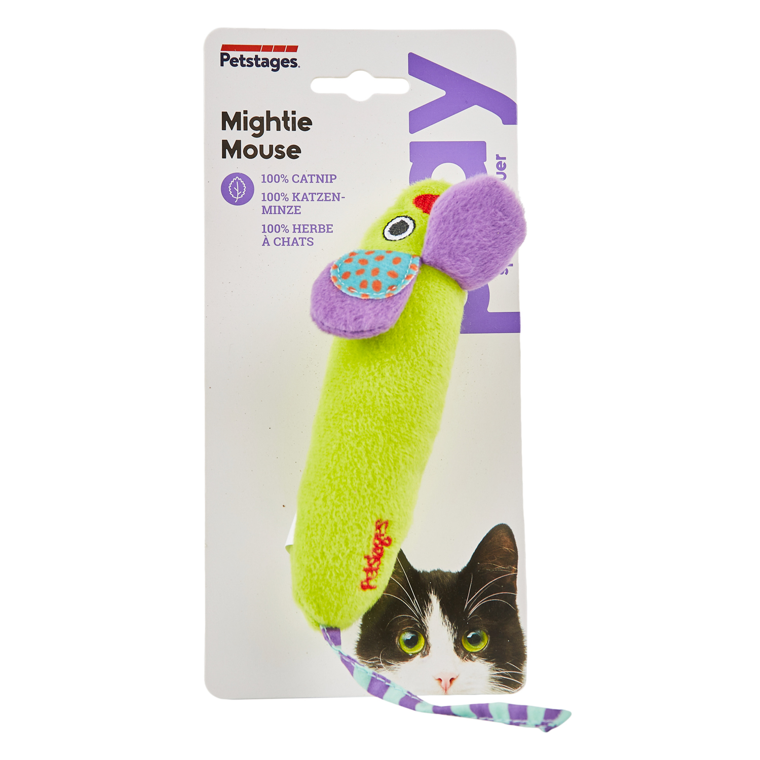 Игрушка Catstages для кошек "Мышка плюш" c кошачьей мятой 20 см