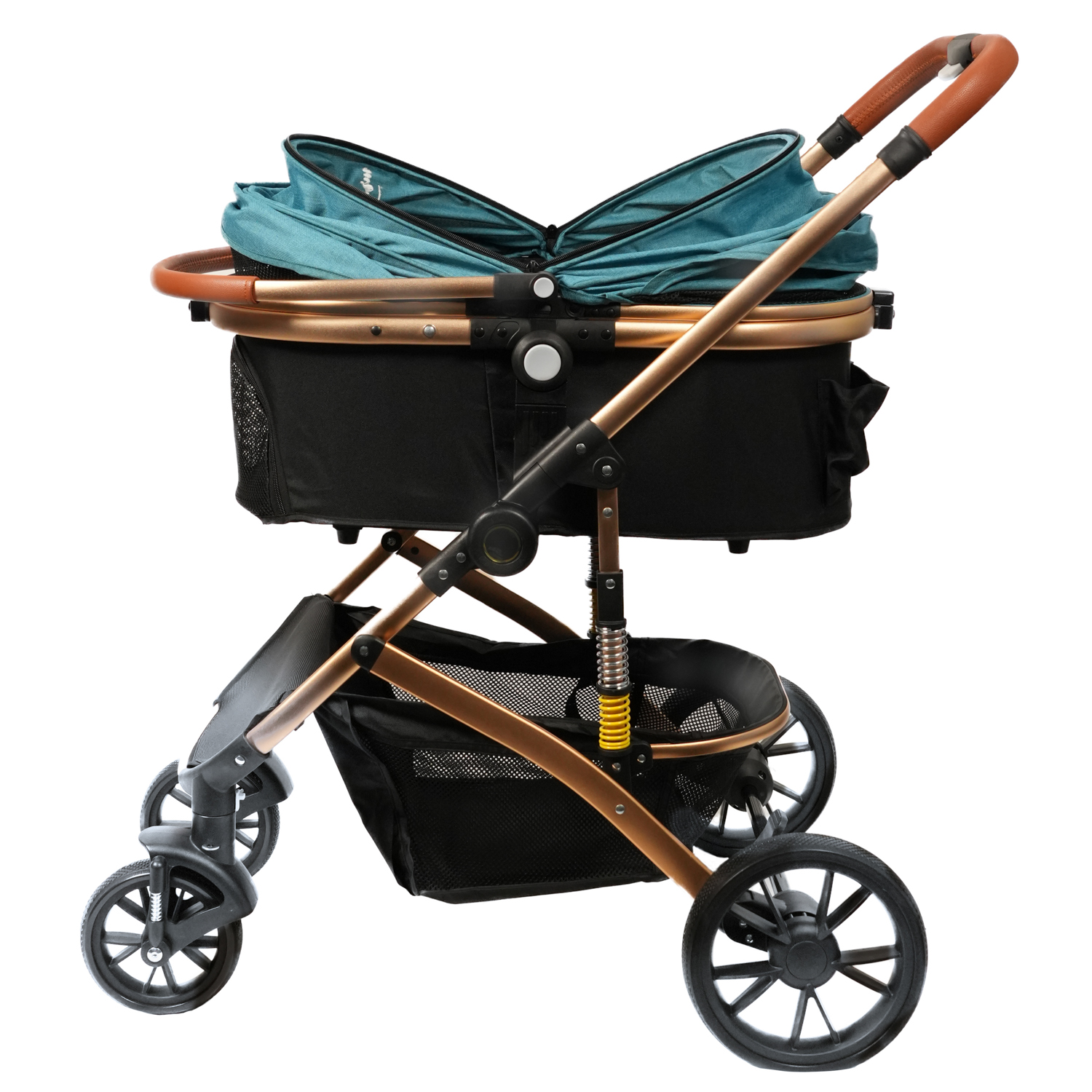 Коляска прогулочная Mr.Kranch для собак и кошек большая с амортизацией (макс. нагрузка 20 кг) голубая