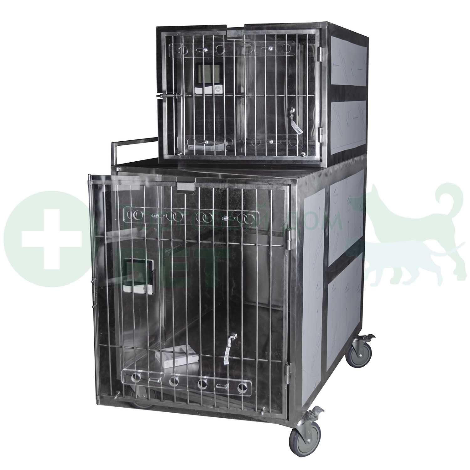 ТД ВЕТ Модуль клеток из нерж. стали , 2х ярусный из  2 клеток 1/1, 700x900(600)x1300(1450)h