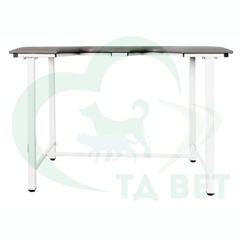 ТД ВЕТ Стол ветеринарный СВУ-5 для УЗИ, 1320x720x900, каркас белый, серая обивка