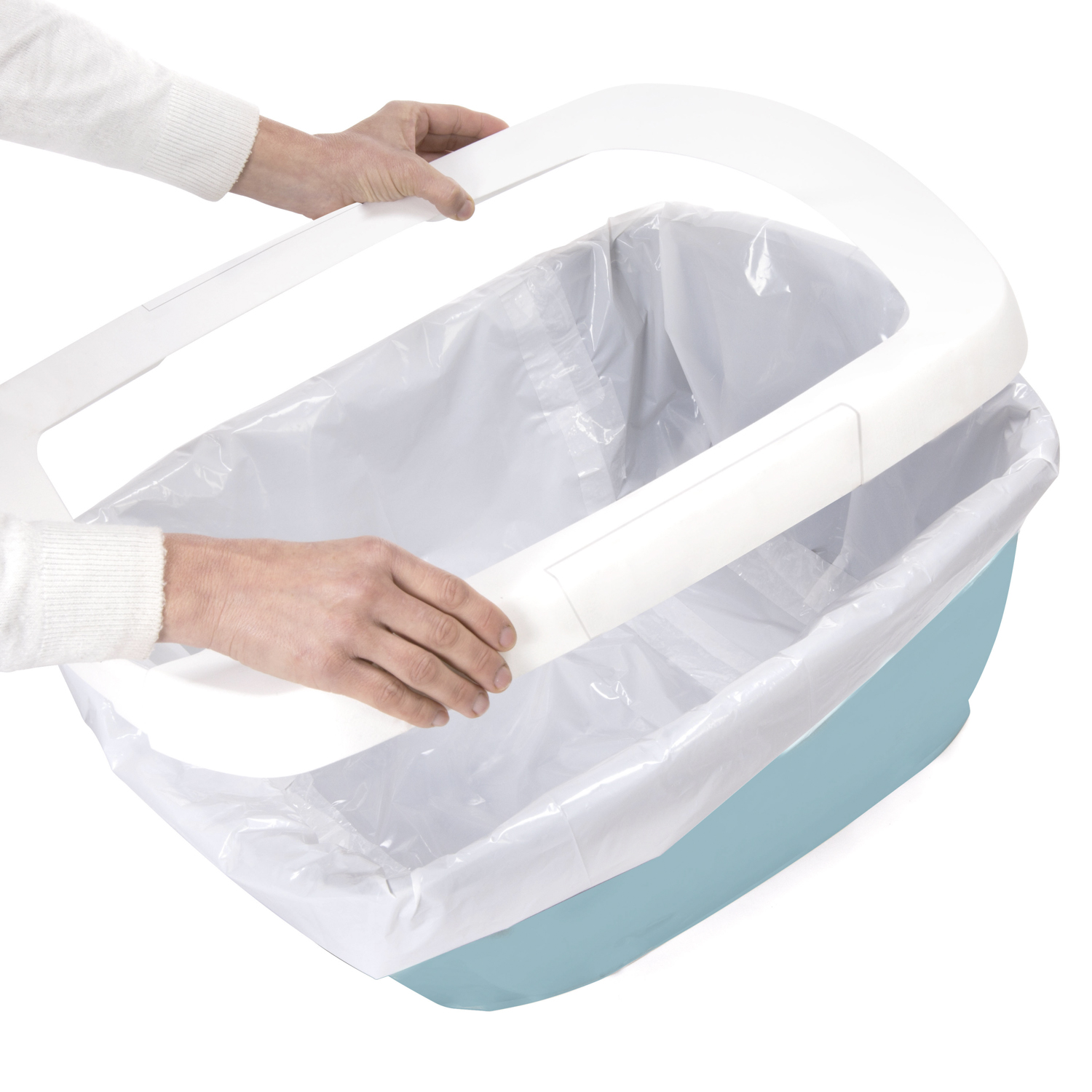 IMAC туалет-лоток для кошек FUNNY с высокими бортами 62х49,5х33h см, синий СКИДКА 40%