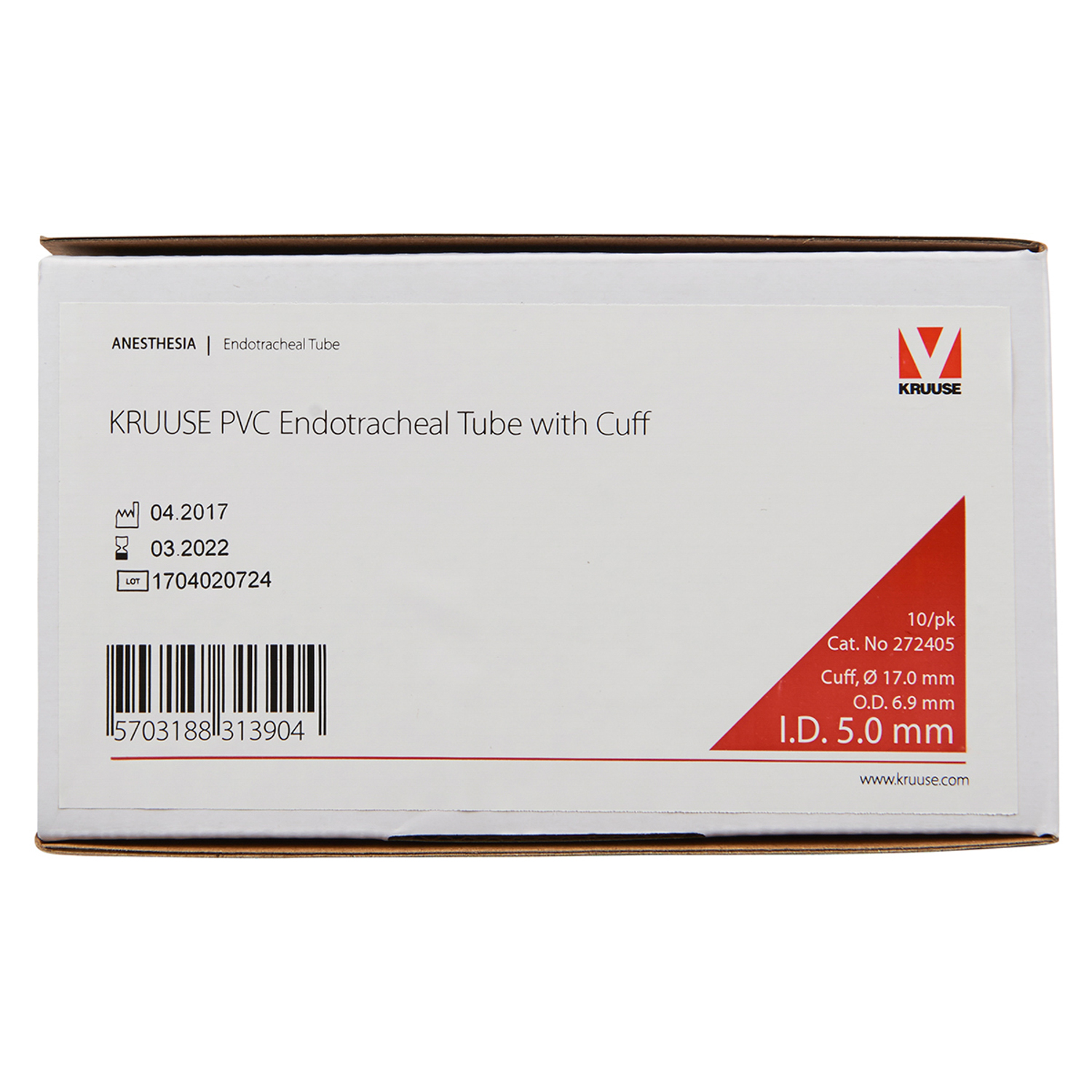 KRUUSE эндотрахеальная трубка с манжетой 5 мм