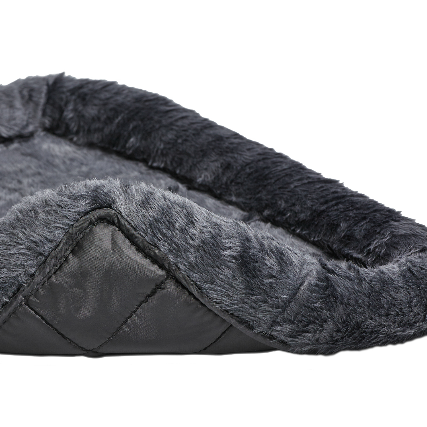 Лежанка MidWest Pet Bed для собак и кошек меховая 55х33 см, серая СКИДКА 20%