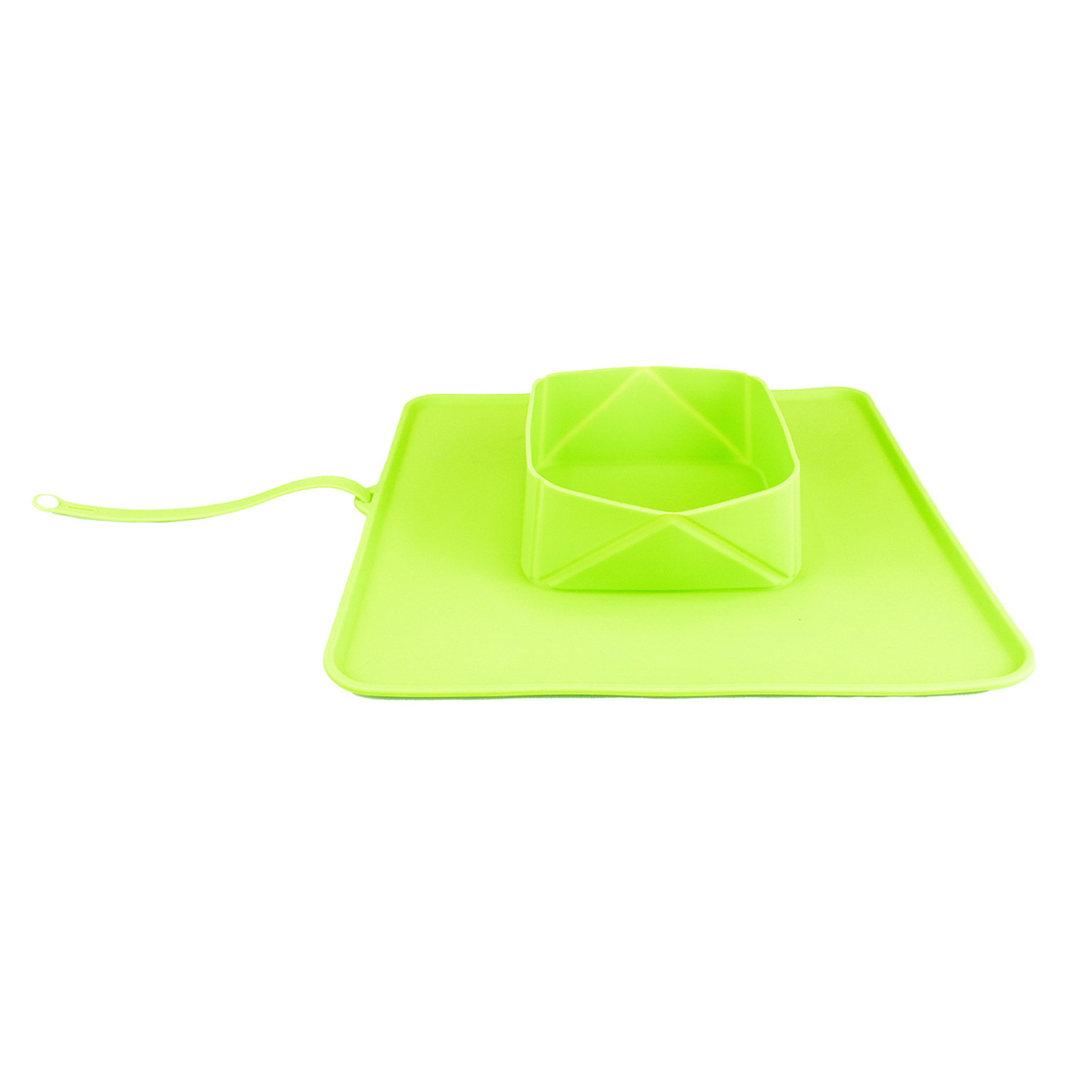 Миска SuperDesign дорожная, силиконовая, зеленая СКИДКА 50%