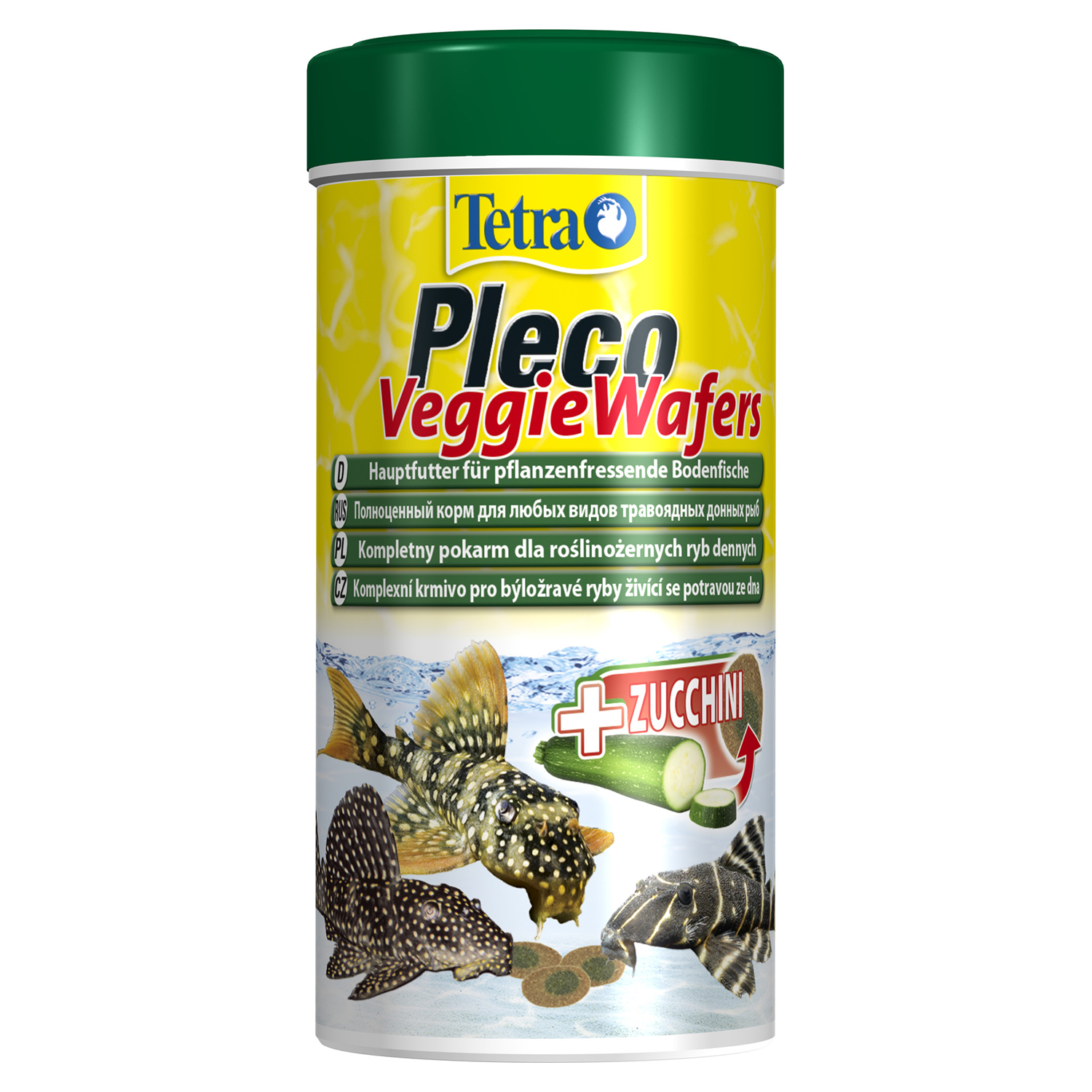 TetraPleco Veggie Wafers корм-пластинки с добавлением цуккини для донных рыб 250 мл