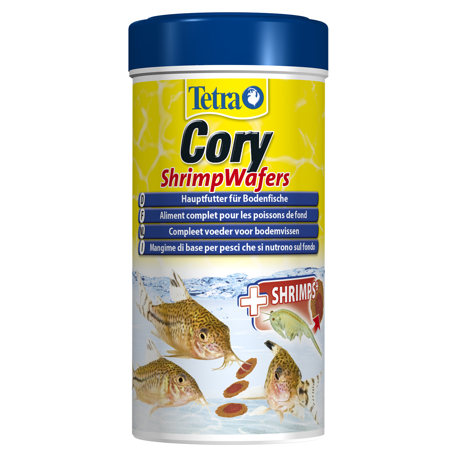 TetraCory Shrimp Wafers корм-пластинки с добавлением креветок для сомиков-коридорасов 250 мл