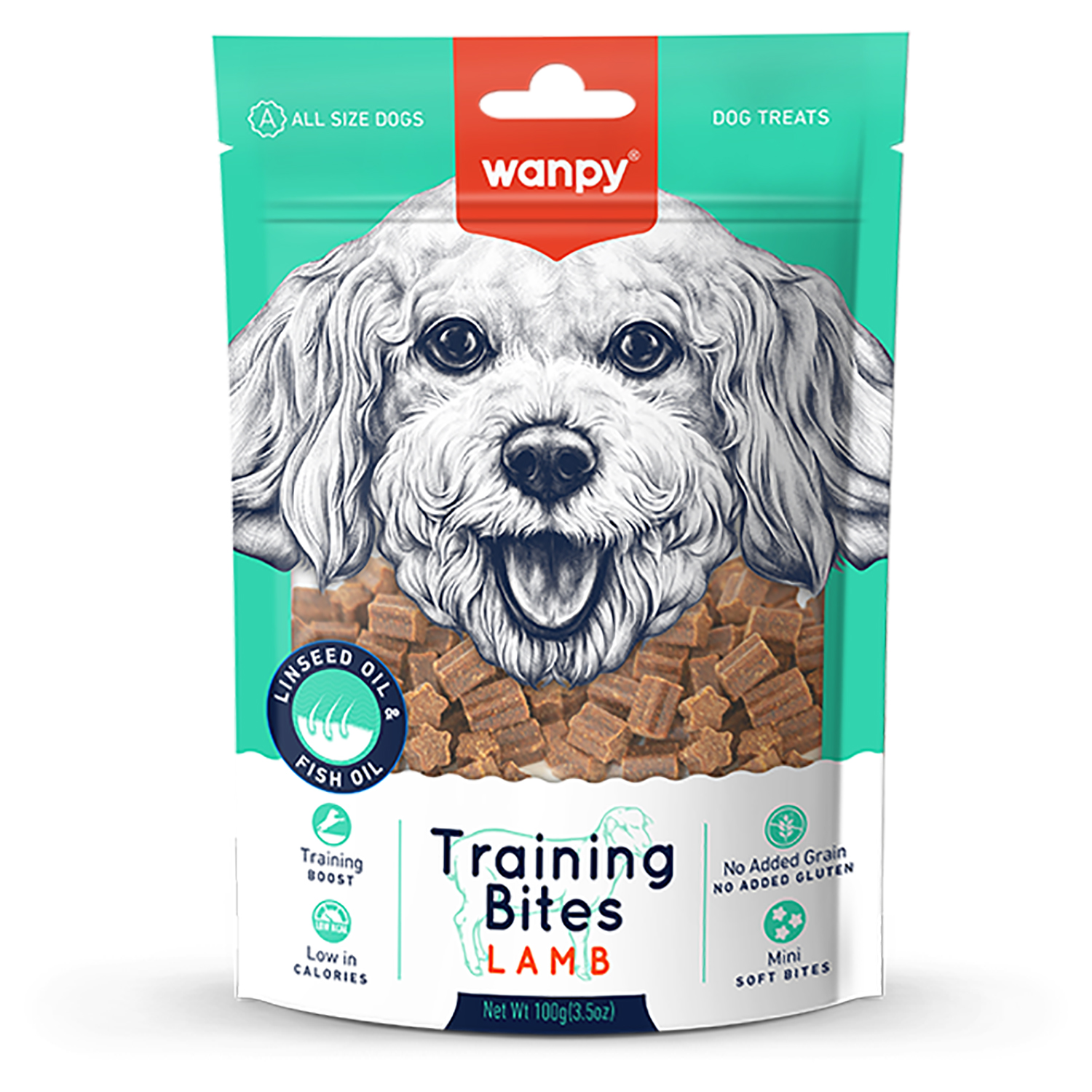 Wanpy Dog Лакомство для собак "Тренировочные кусочки" из ягненка 100 г