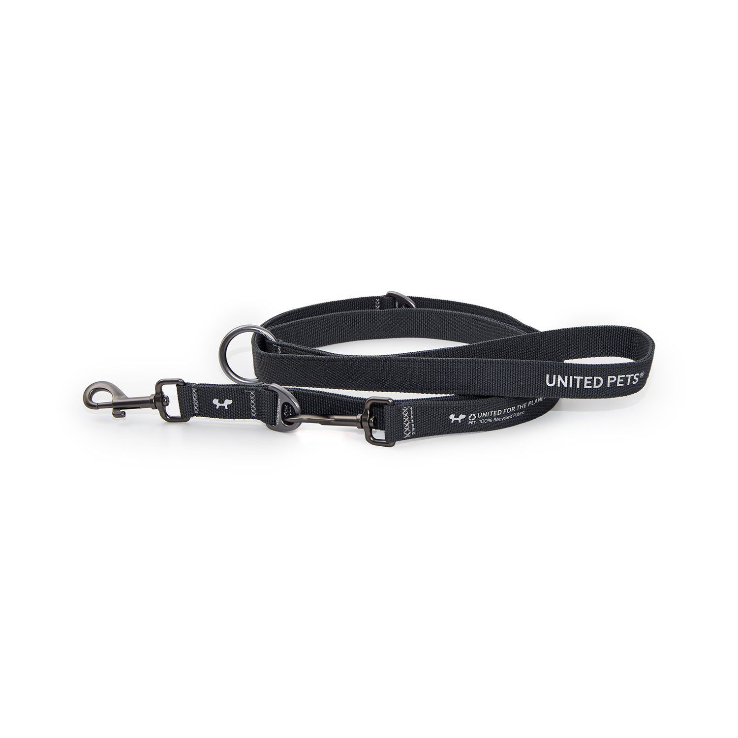 Поводок-перестежка United Pets для собак Citylife 2 х 200 см черный