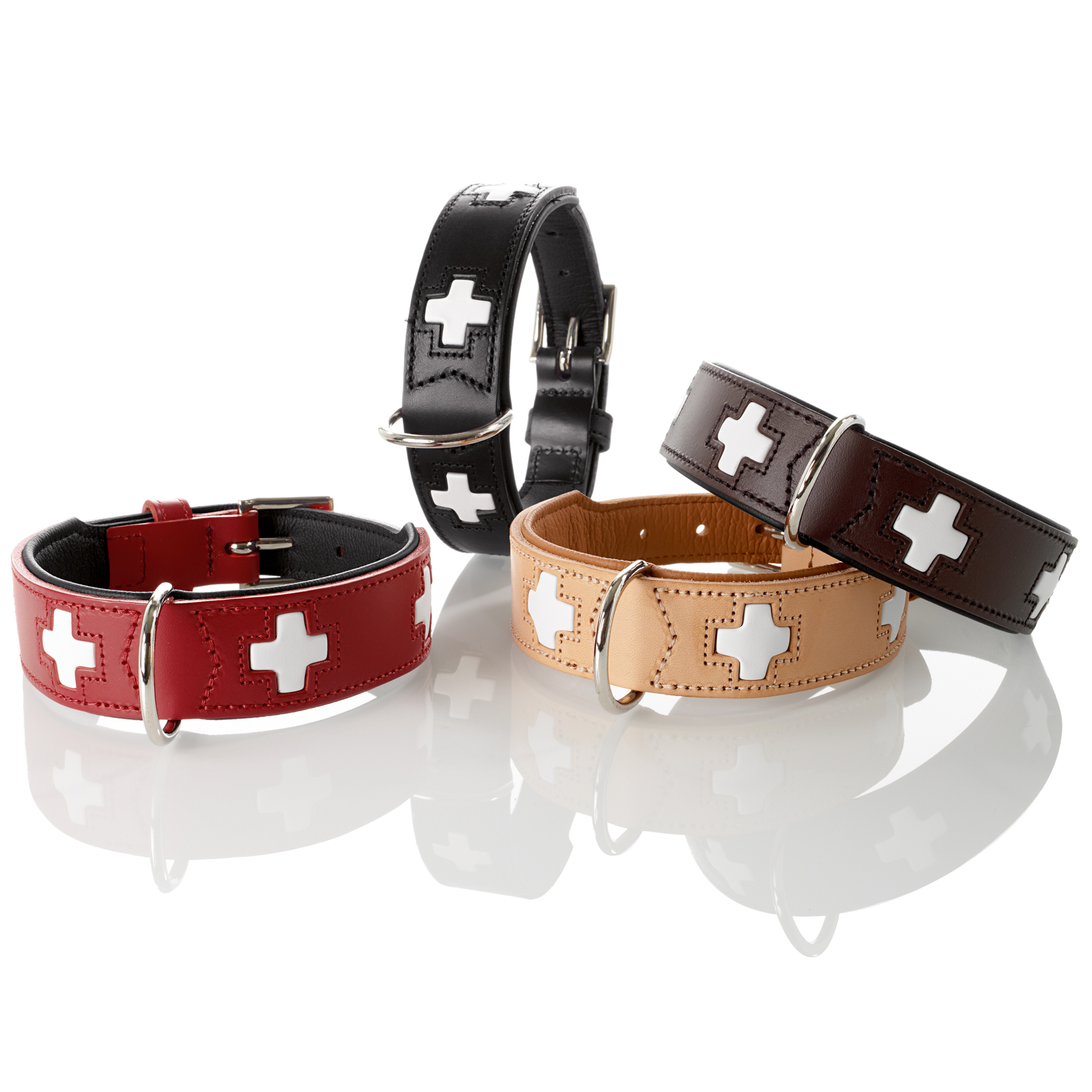 Hunter ошейник для собак Swiss 50 (40-44 см) кожа коричневый / черный