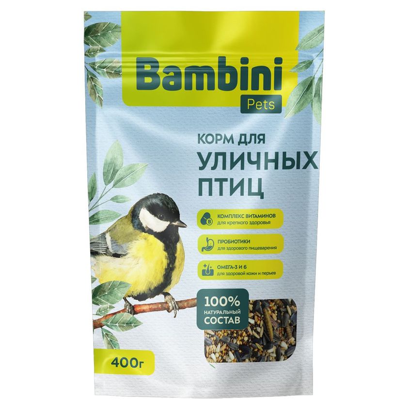 Корм Bambini Pets для уличных птиц, 400 г