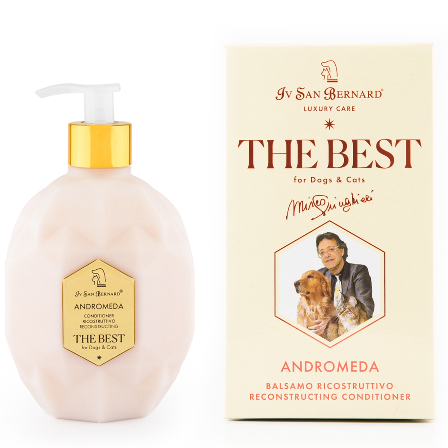 ISB The Best line Andromeda Кондиционер для выпадающей шерсти и чувствительной кожи с экстрактом шиповника 500 мл СКИДКА 50%