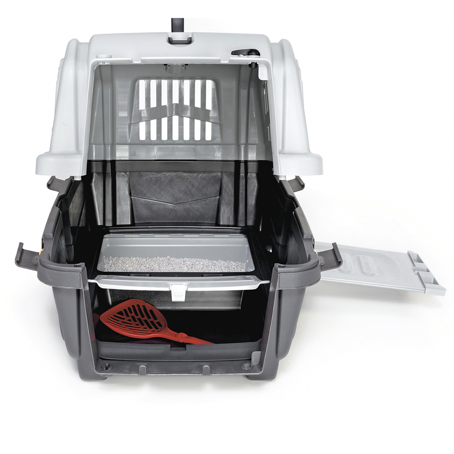 Переноска MPS SKUDO CAT TRAVEL 60x40x39см с лотком для наполнителя серая