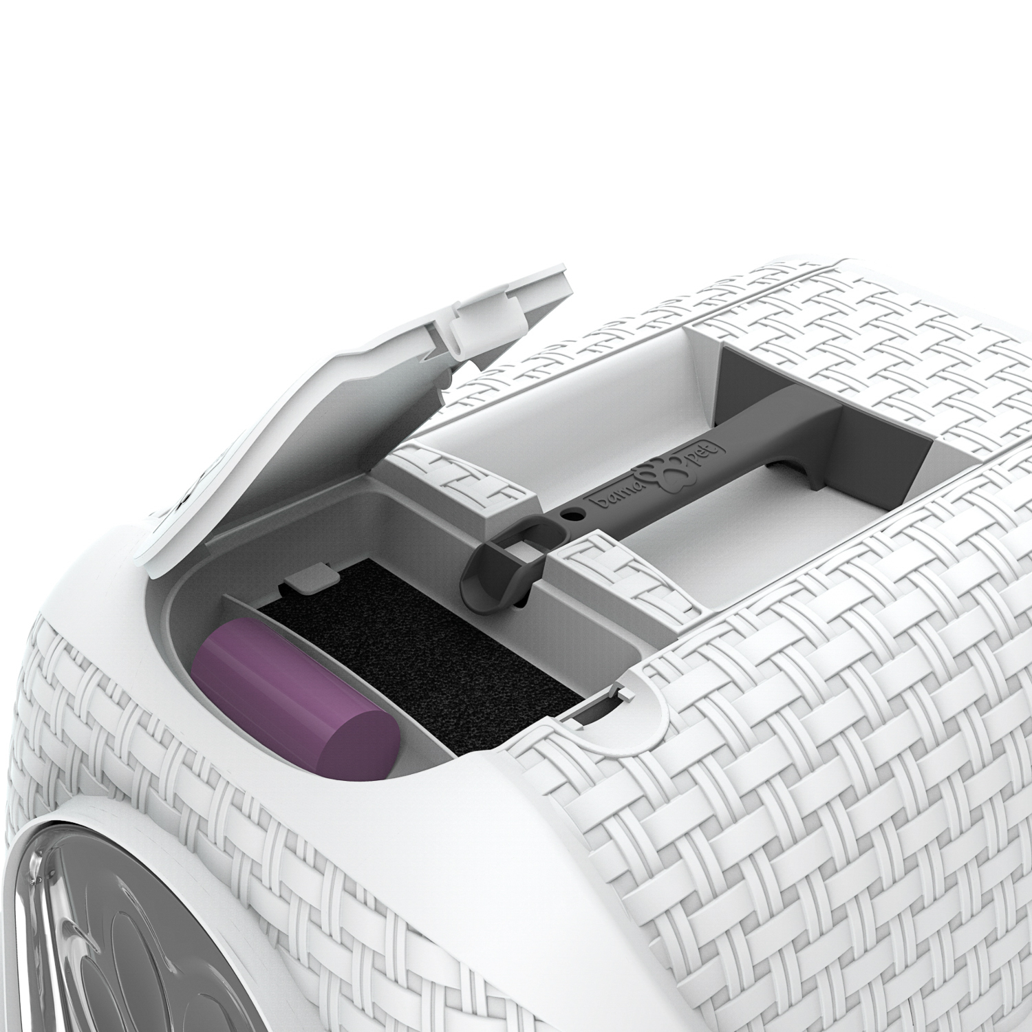 BAMA PET био-туалет для кошек PRIVE 42х50,5х39,6h см, светло-серый СКИДКА 40%