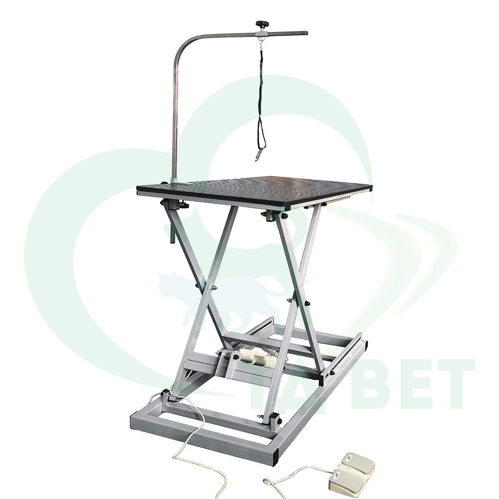 ТД ВЕТ Стол для груминга VETBOT-85 с электроприводом, с кронштейном, 1240х640х(300-950)h (каркас белый)